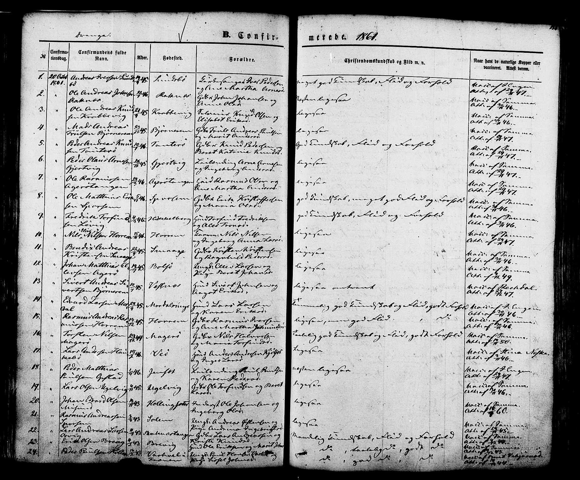 Ministerialprotokoller, klokkerbøker og fødselsregistre - Møre og Romsdal, SAT/A-1454/560/L0719: Parish register (official) no. 560A03, 1845-1872, p. 156