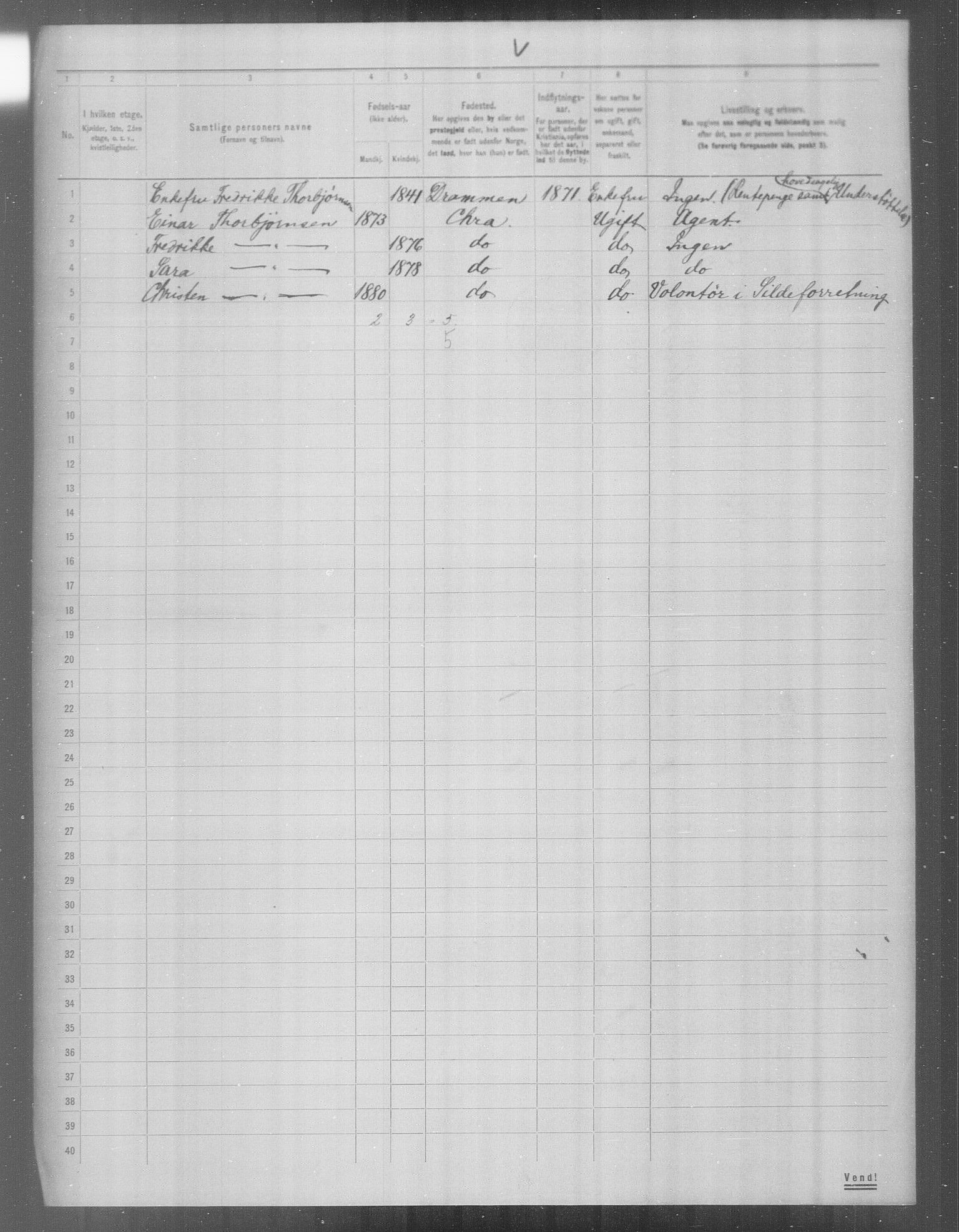 OBA, Municipal Census 1904 for Kristiania, 1904, p. 23260