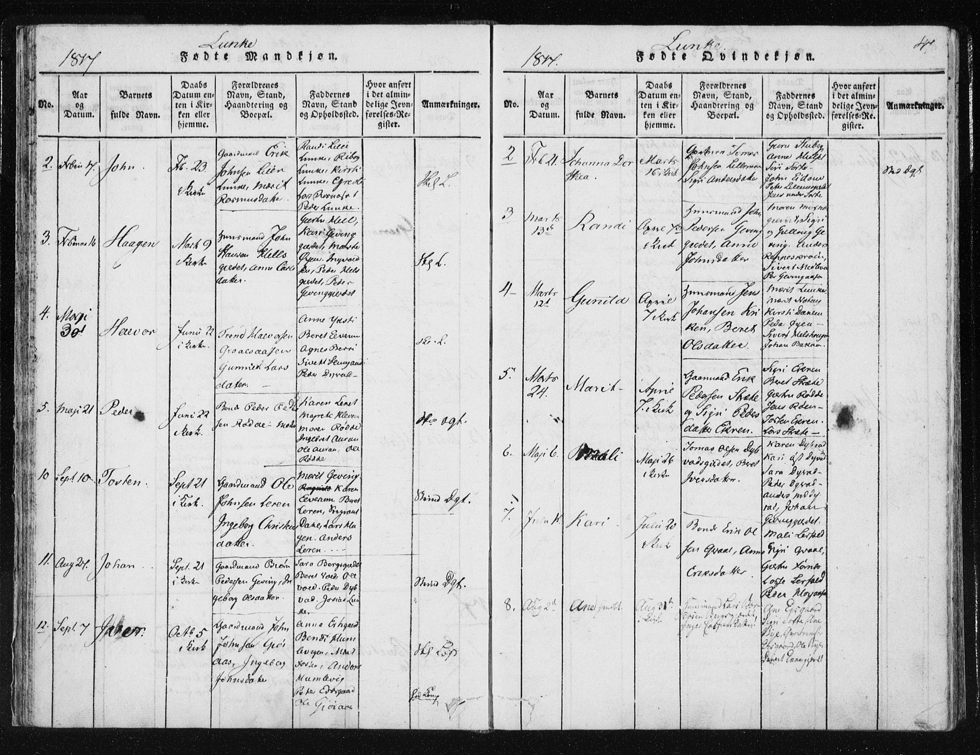 Ministerialprotokoller, klokkerbøker og fødselsregistre - Nord-Trøndelag, SAT/A-1458/709/L0061: Parish register (official) no. 709A08 /3, 1815-1819, p. 47