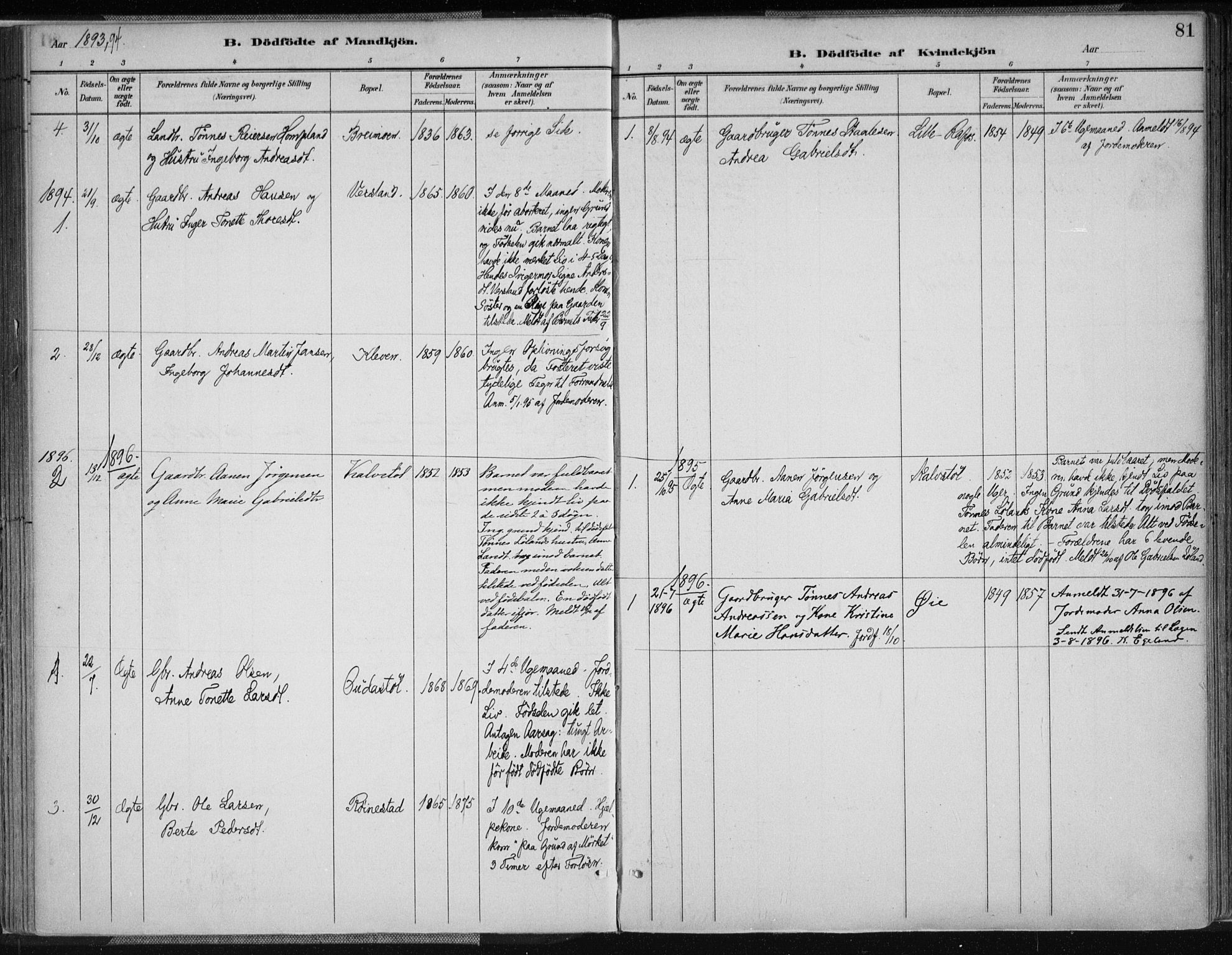 Kvinesdal sokneprestkontor, AV/SAK-1111-0026/F/Fa/Fab/L0008: Parish register (official) no. A 8, 1886-1897, p. 81