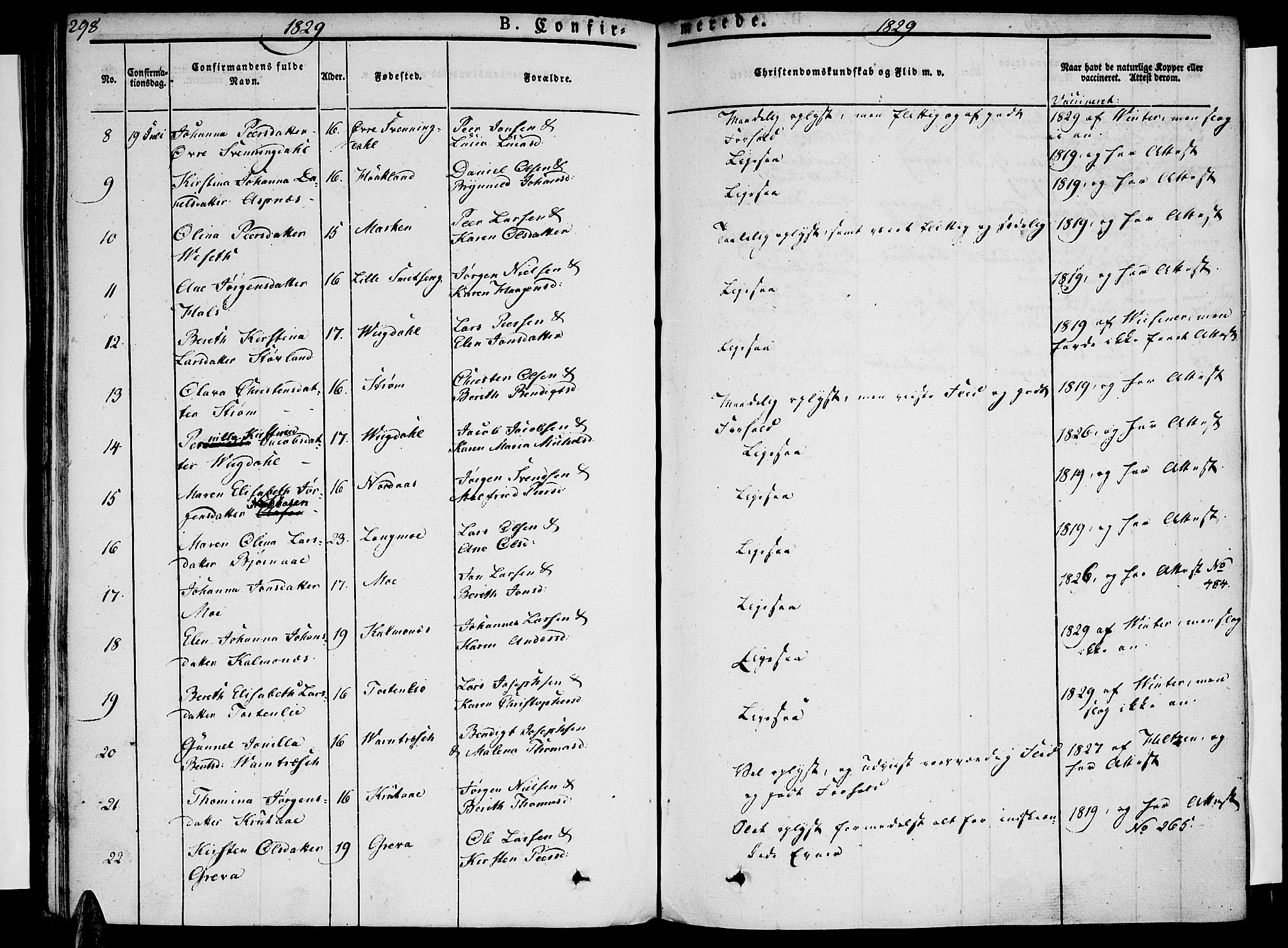 Ministerialprotokoller, klokkerbøker og fødselsregistre - Nordland, SAT/A-1459/820/L0289: Parish register (official) no. 820A10, 1826-1845, p. 298