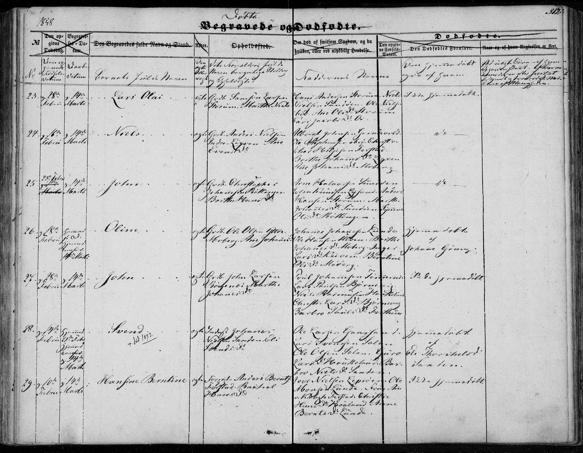 Os sokneprestembete, AV/SAB-A-99929: Parish register (official) no. A 16, 1851-1859, p. 312