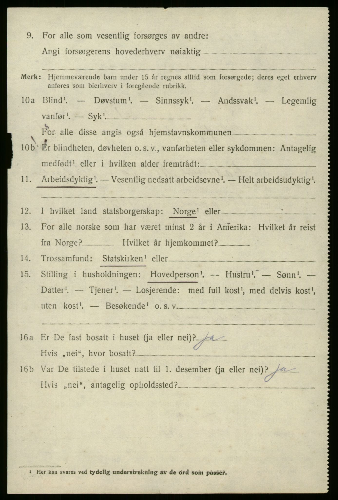 SAB, 1920 census for Gloppen, 1920, p. 2765