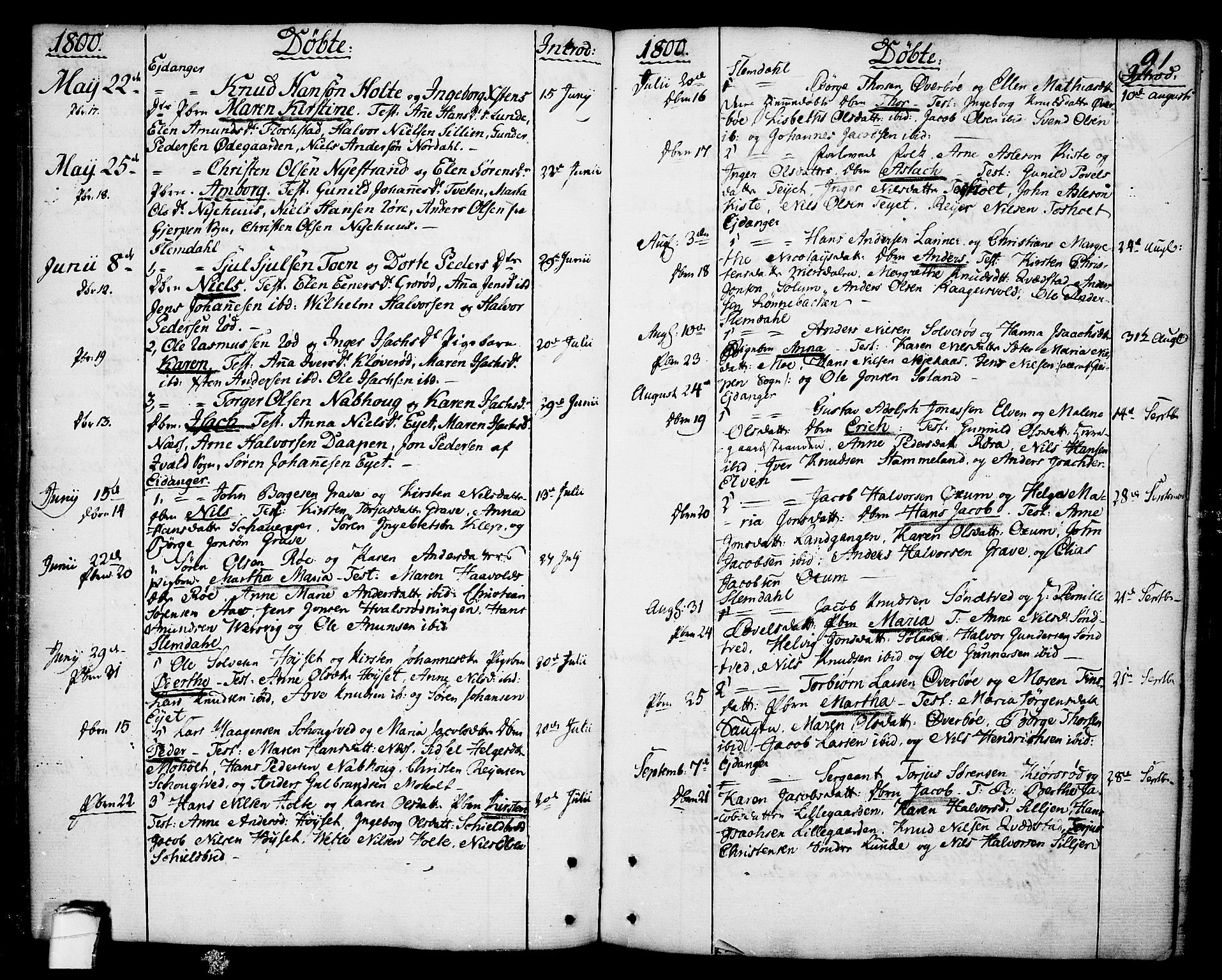 Eidanger kirkebøker, SAKO/A-261/F/Fa/L0006: Parish register (official) no. 6, 1764-1814, p. 91