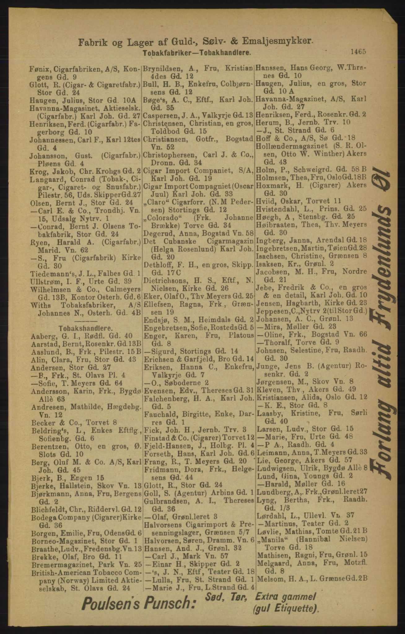 Kristiania/Oslo adressebok, PUBL/-, 1906, p. 1465