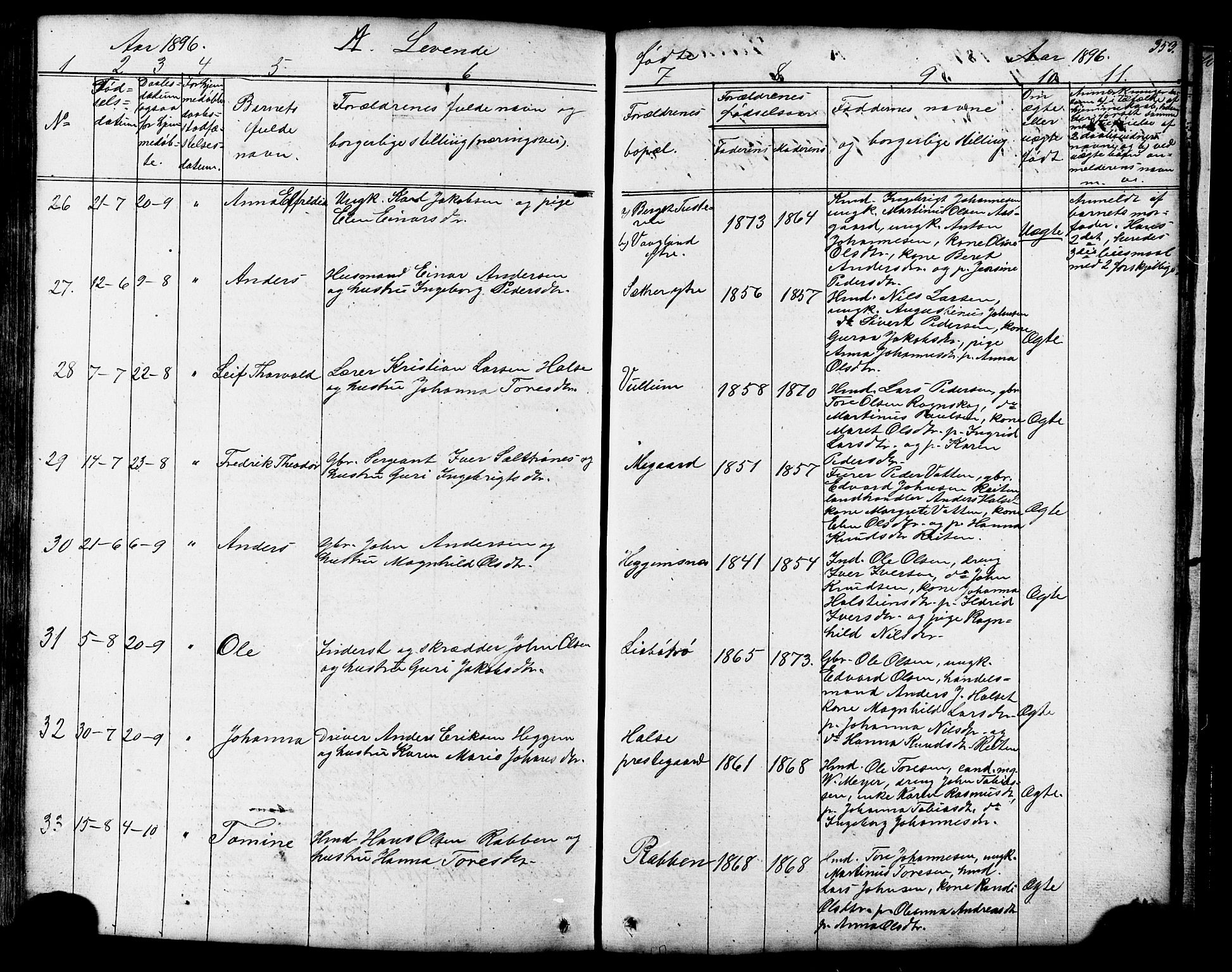 Ministerialprotokoller, klokkerbøker og fødselsregistre - Møre og Romsdal, AV/SAT-A-1454/576/L0890: Parish register (copy) no. 576C01, 1837-1908, p. 353