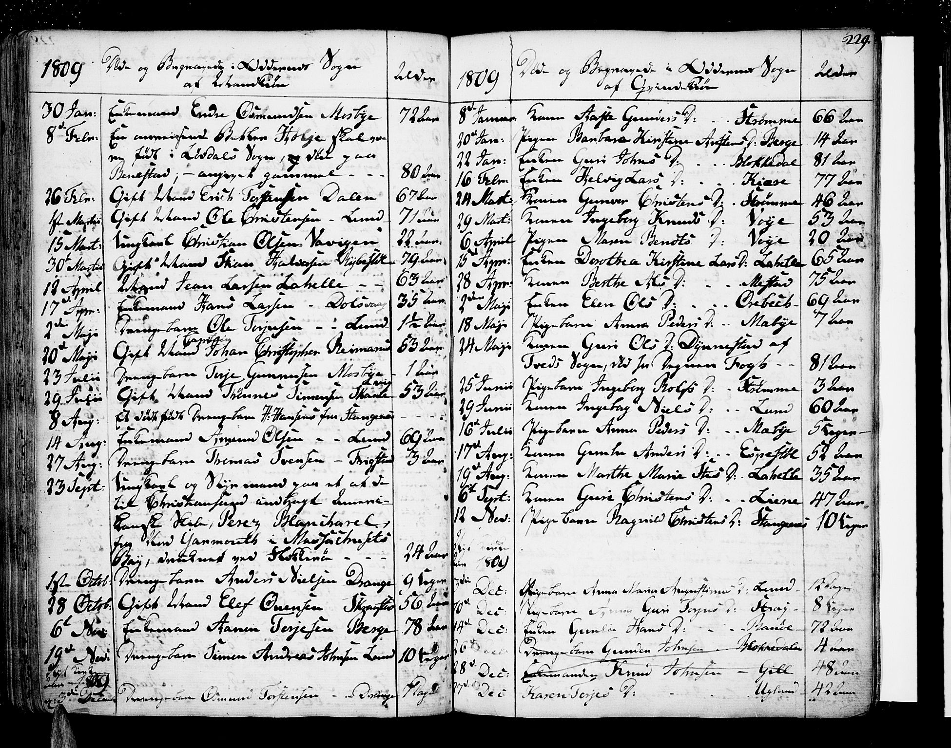 Oddernes sokneprestkontor, SAK/1111-0033/F/Fa/Faa/L0004: Parish register (official) no. A 4, 1764-1820, p. 229