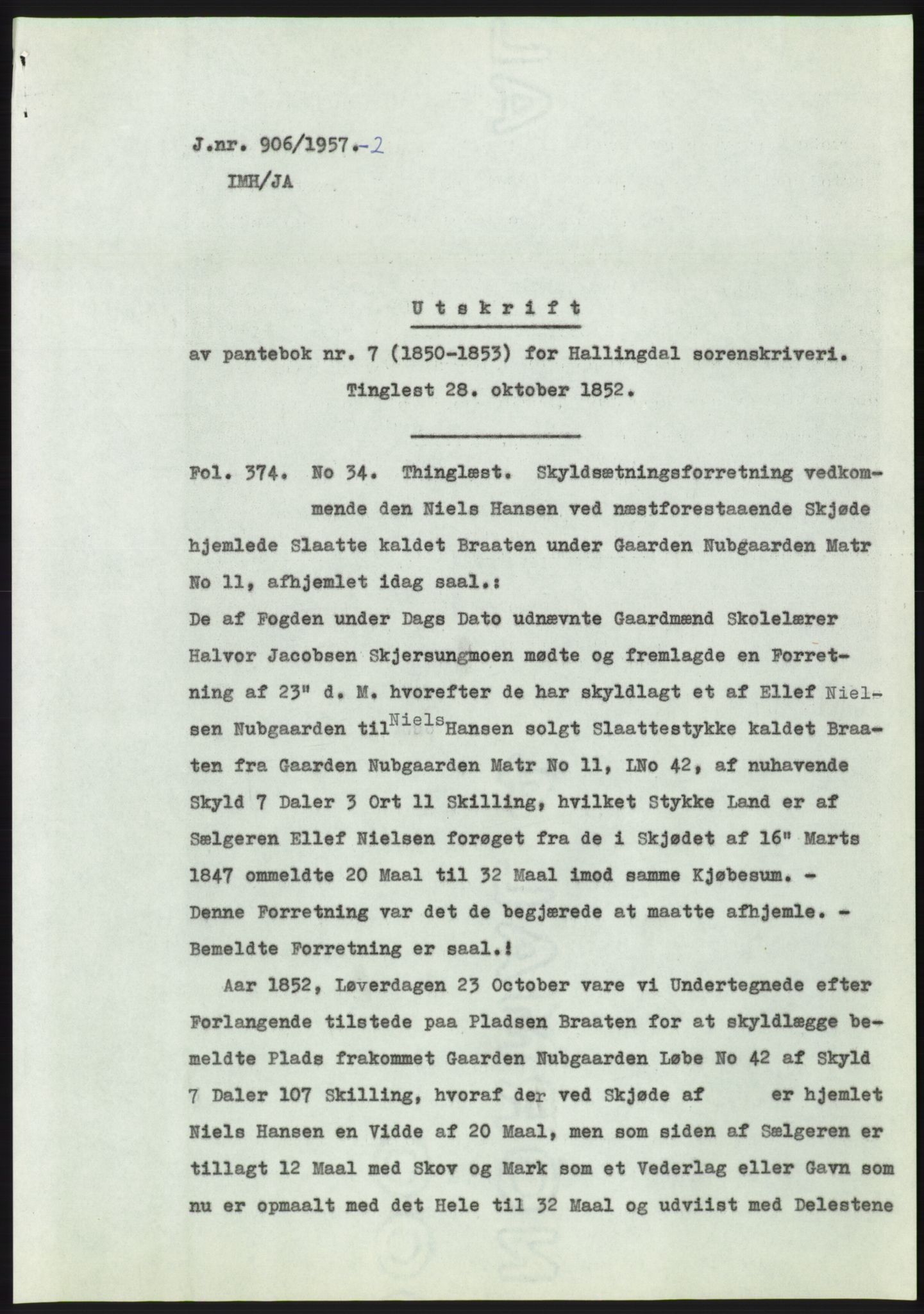 Statsarkivet i Kongsberg, SAKO/A-0001, 1957, p. 163