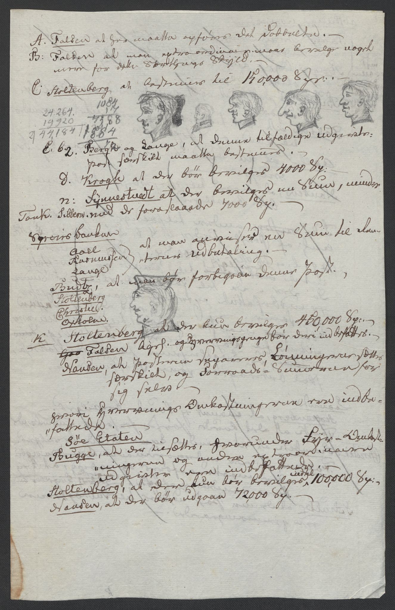 Christie, Wilhelm Frimann Koren, RA/PA-0014/F/L0005: Christies dokumenter fra Stortinget, 1815-1816, p. 554