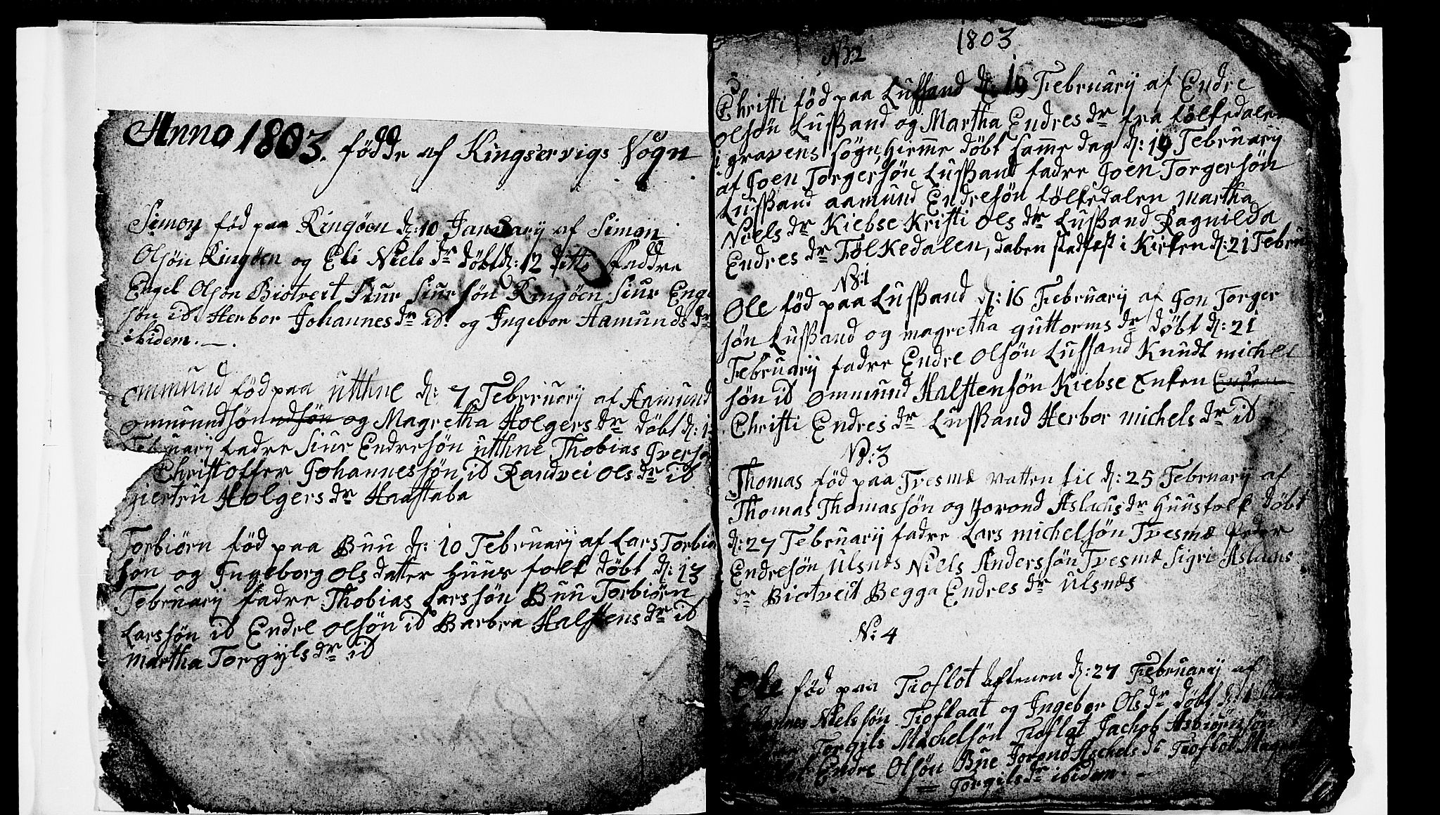 Ullensvang sokneprestembete, SAB/A-78701/H/Hab: Parish register (copy) no. A 2, 1803-1804