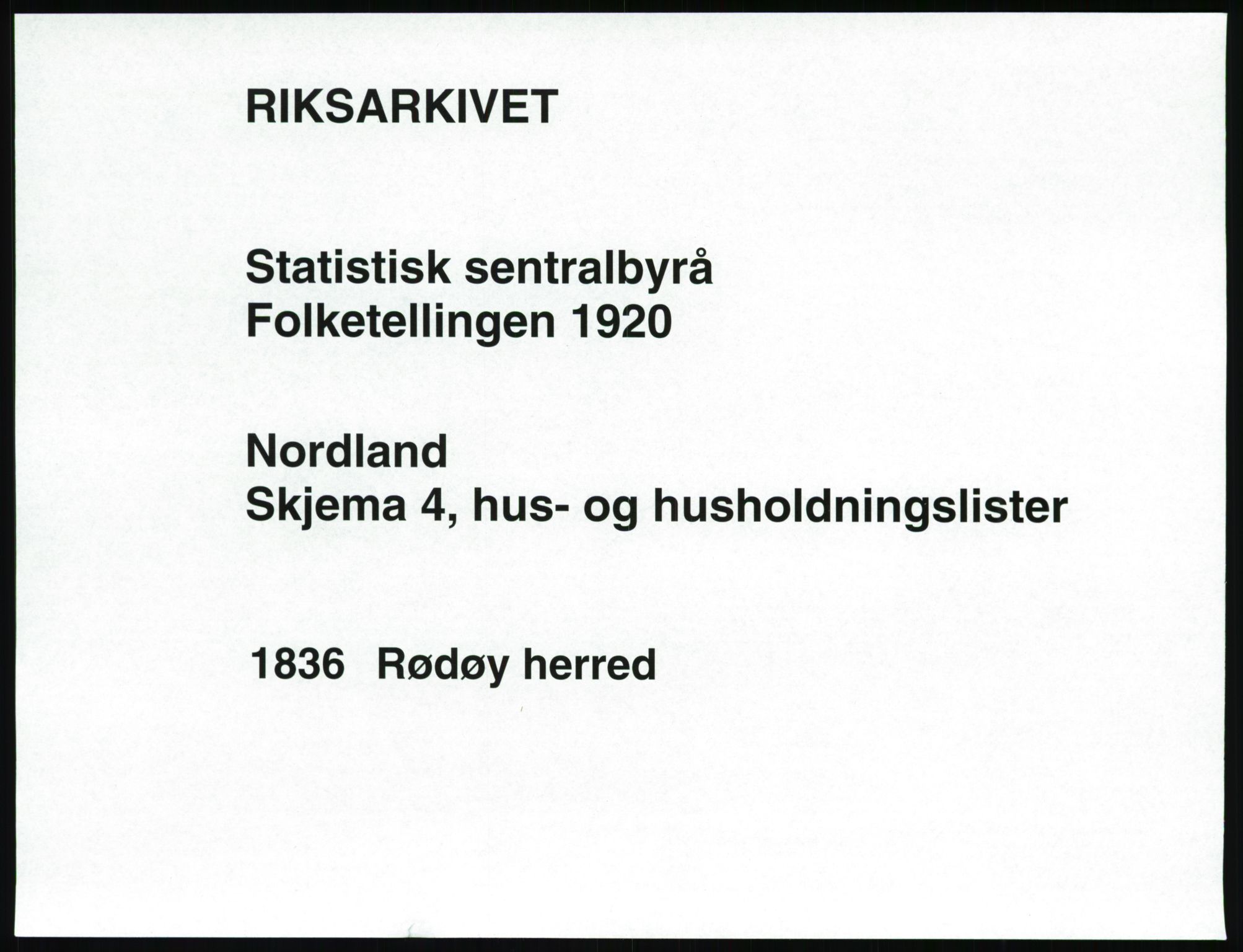 SAT, 1920 census for Rødøy, 1920, p. 42