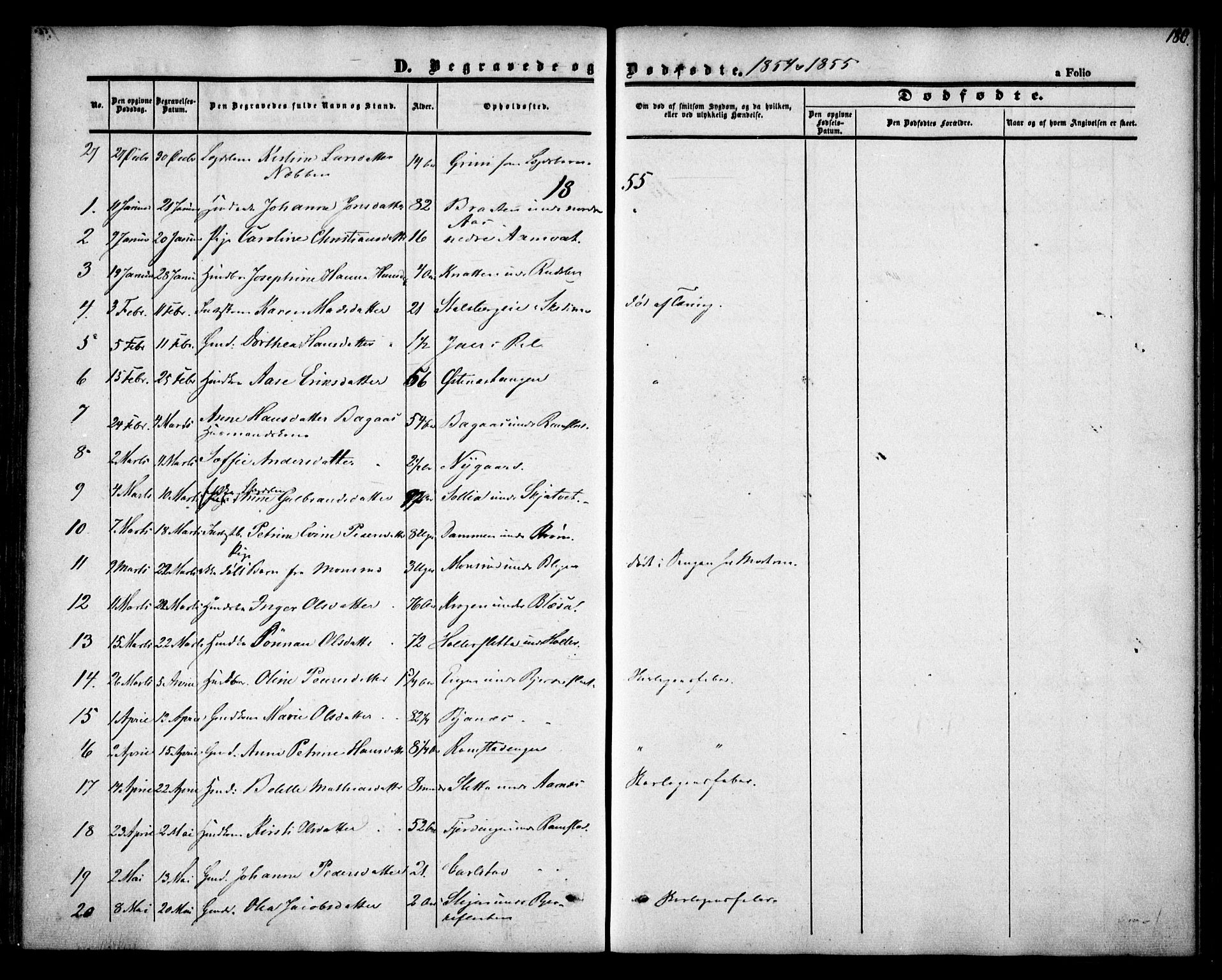 Fet prestekontor Kirkebøker, SAO/A-10370a/F/Fa/L0010: Parish register (official) no. I 10, 1847-1859, p. 180