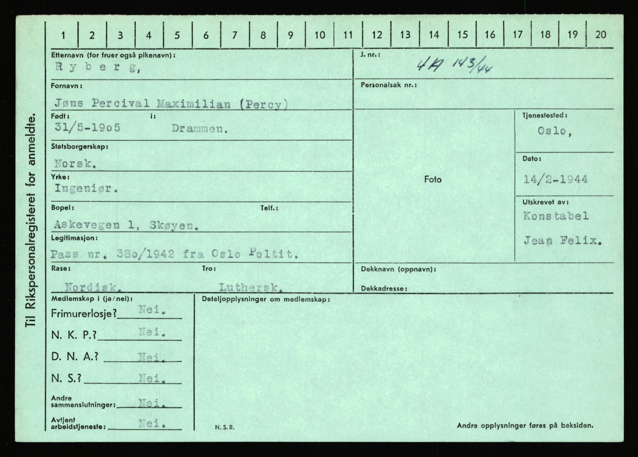 Statspolitiet - Hovedkontoret / Osloavdelingen, AV/RA-S-1329/C/Ca/L0013: Raa - Servold, 1943-1945, p. 2428