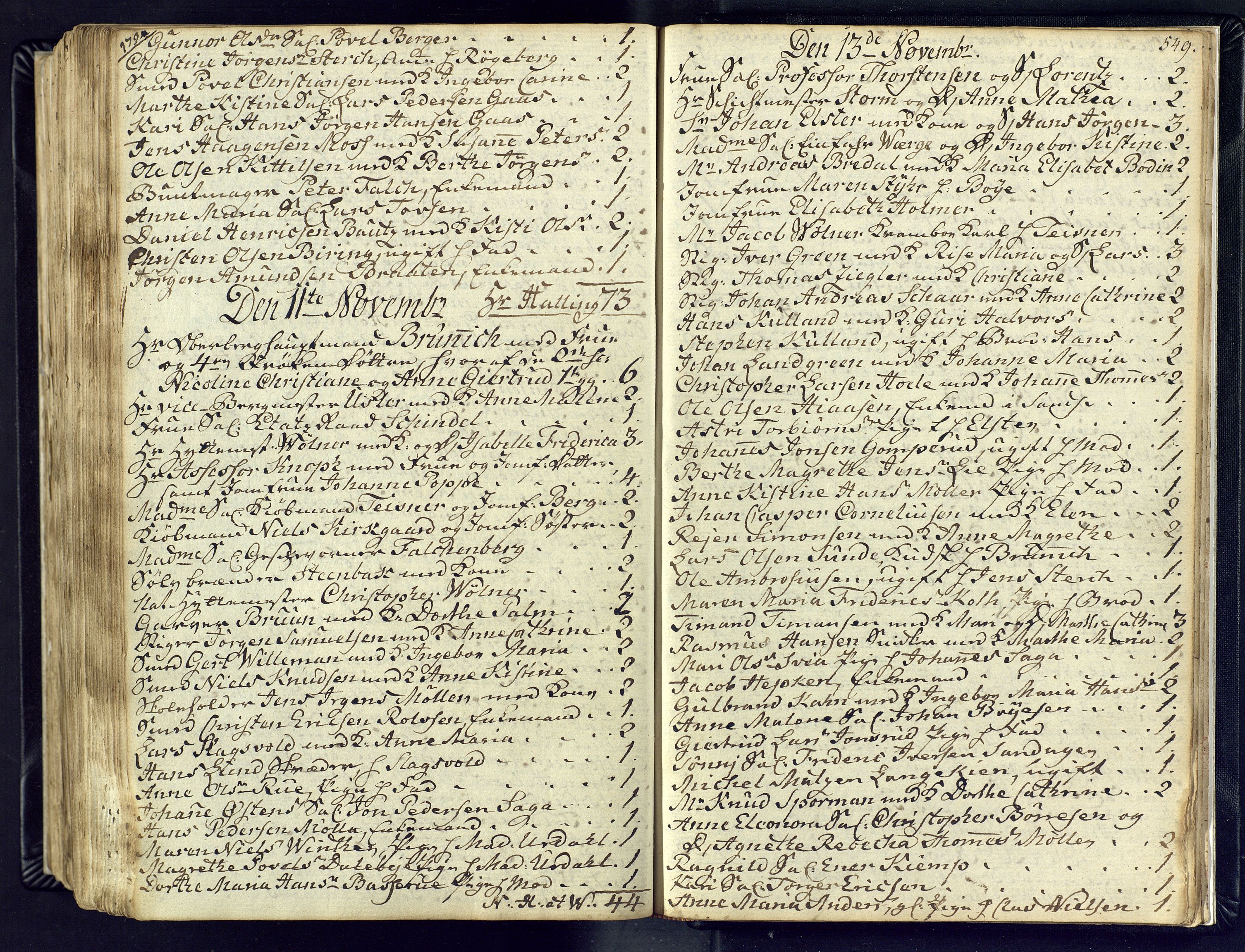 Kongsberg kirkebøker, SAKO/A-22/M/Ma/L0011: Communicants register no. 11, 1788-1795, p. 549