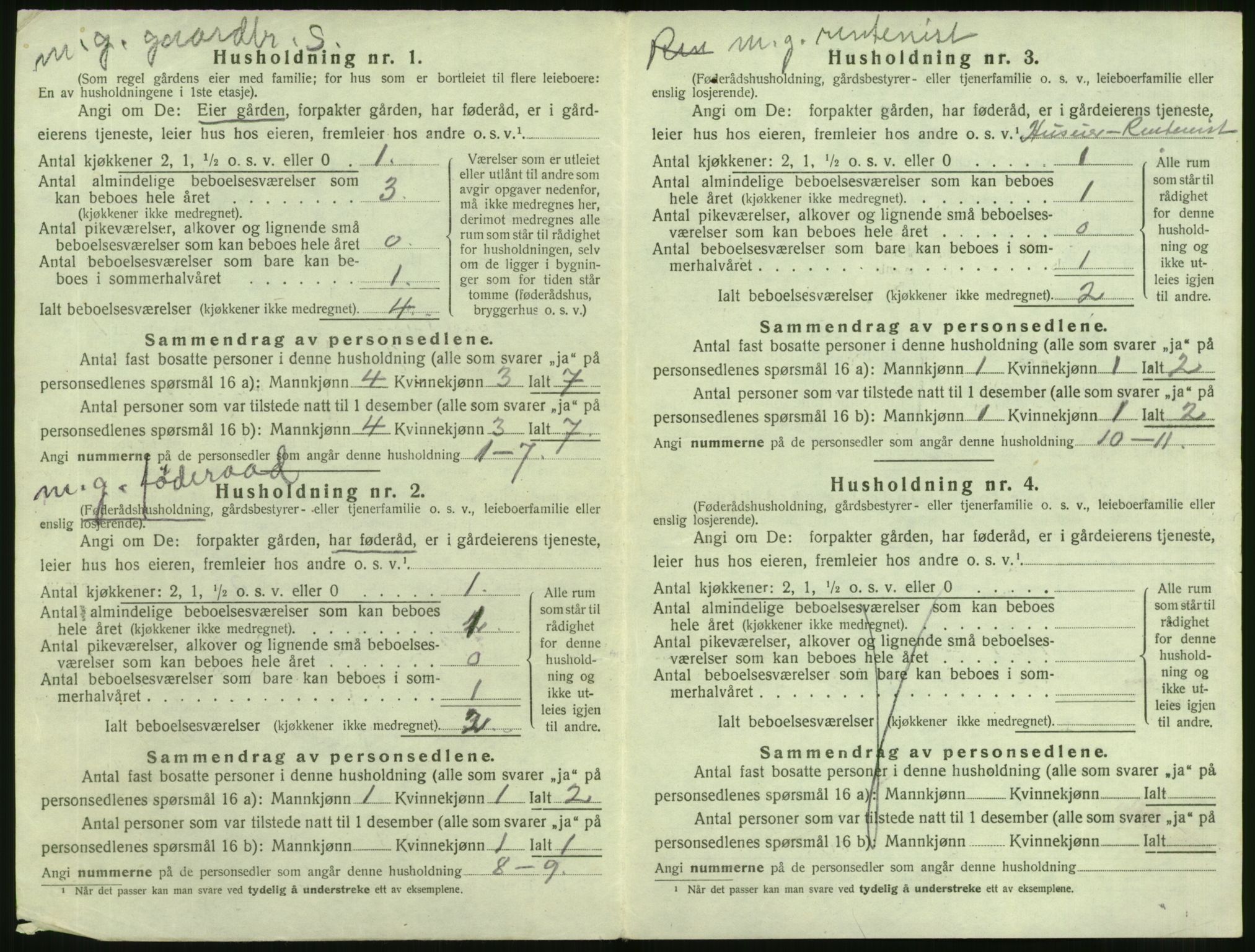 SAT, 1920 census for Vanylven, 1920, p. 34