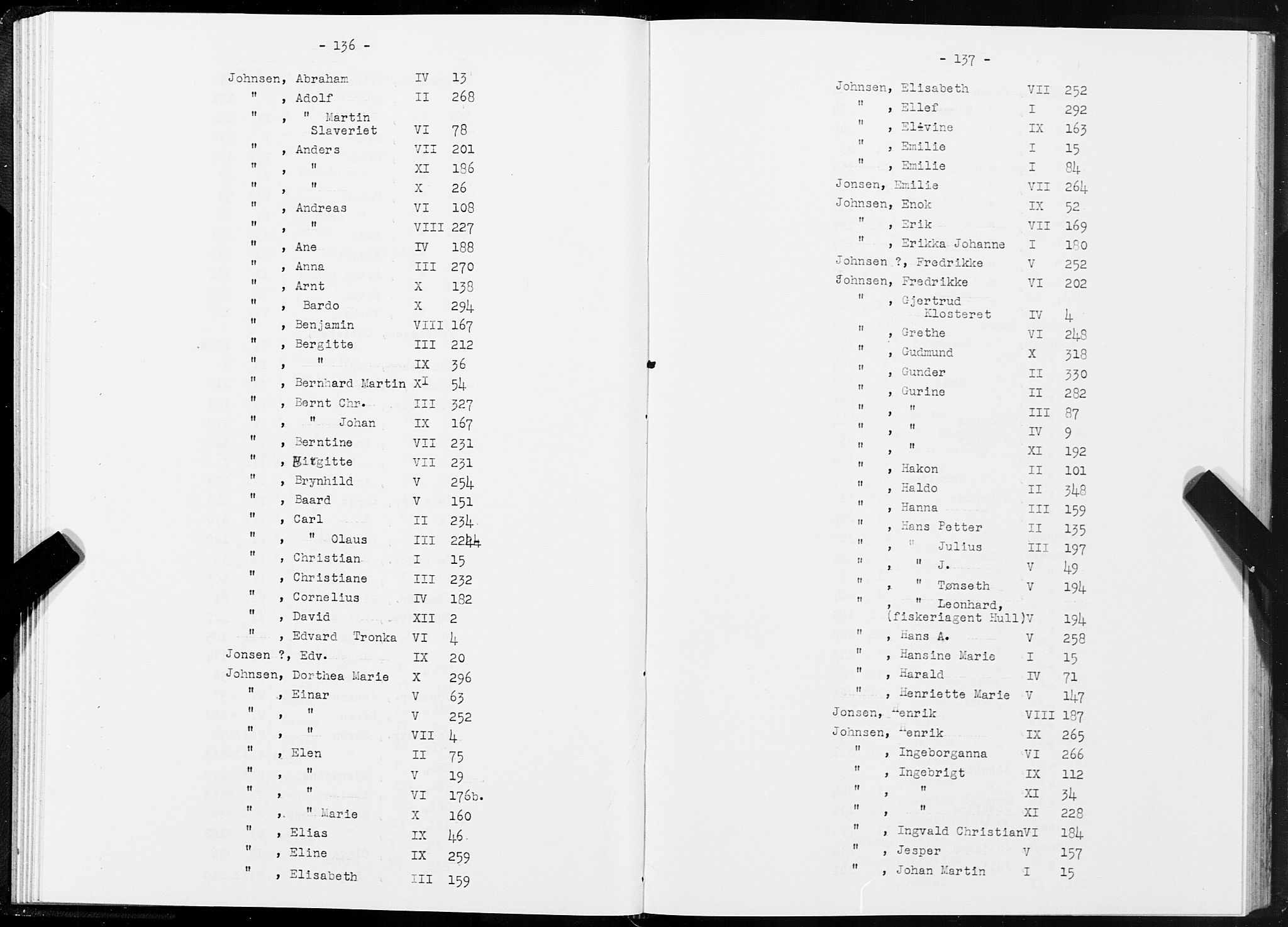 SAT, 1875 census for 1601 Trondheim, 1875, p. 136-137