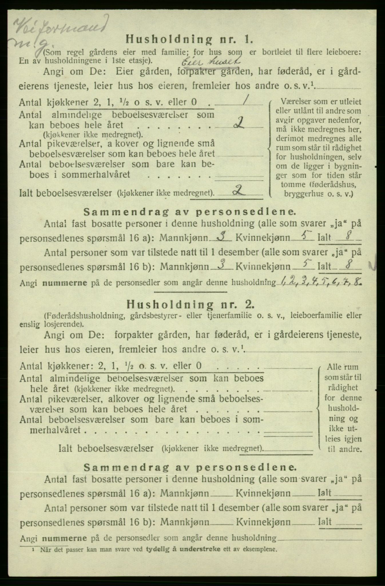 SAB, 1920 census for Skånevik, 1920, p. 1993