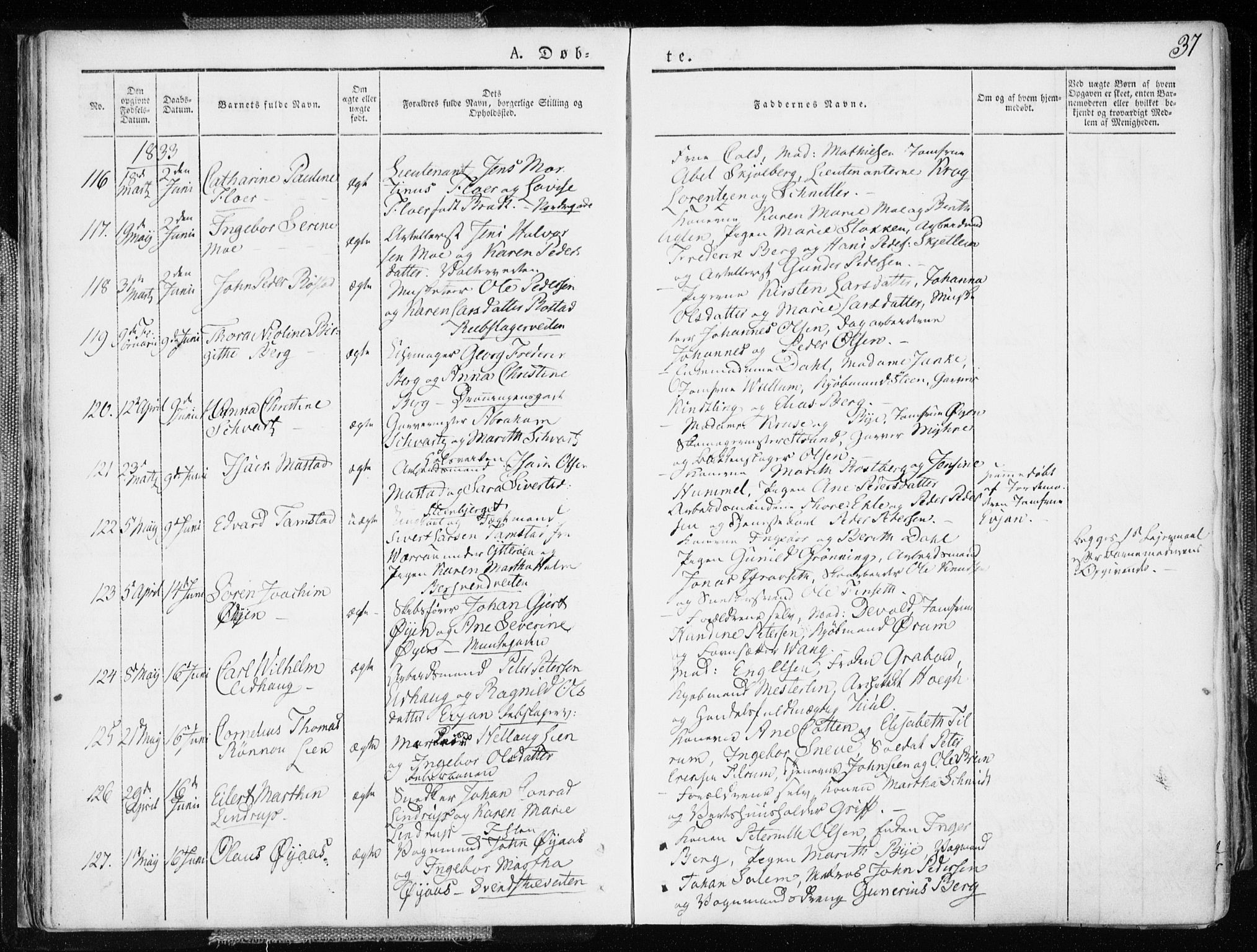 Ministerialprotokoller, klokkerbøker og fødselsregistre - Sør-Trøndelag, AV/SAT-A-1456/601/L0047: Parish register (official) no. 601A15, 1831-1839, p. 37