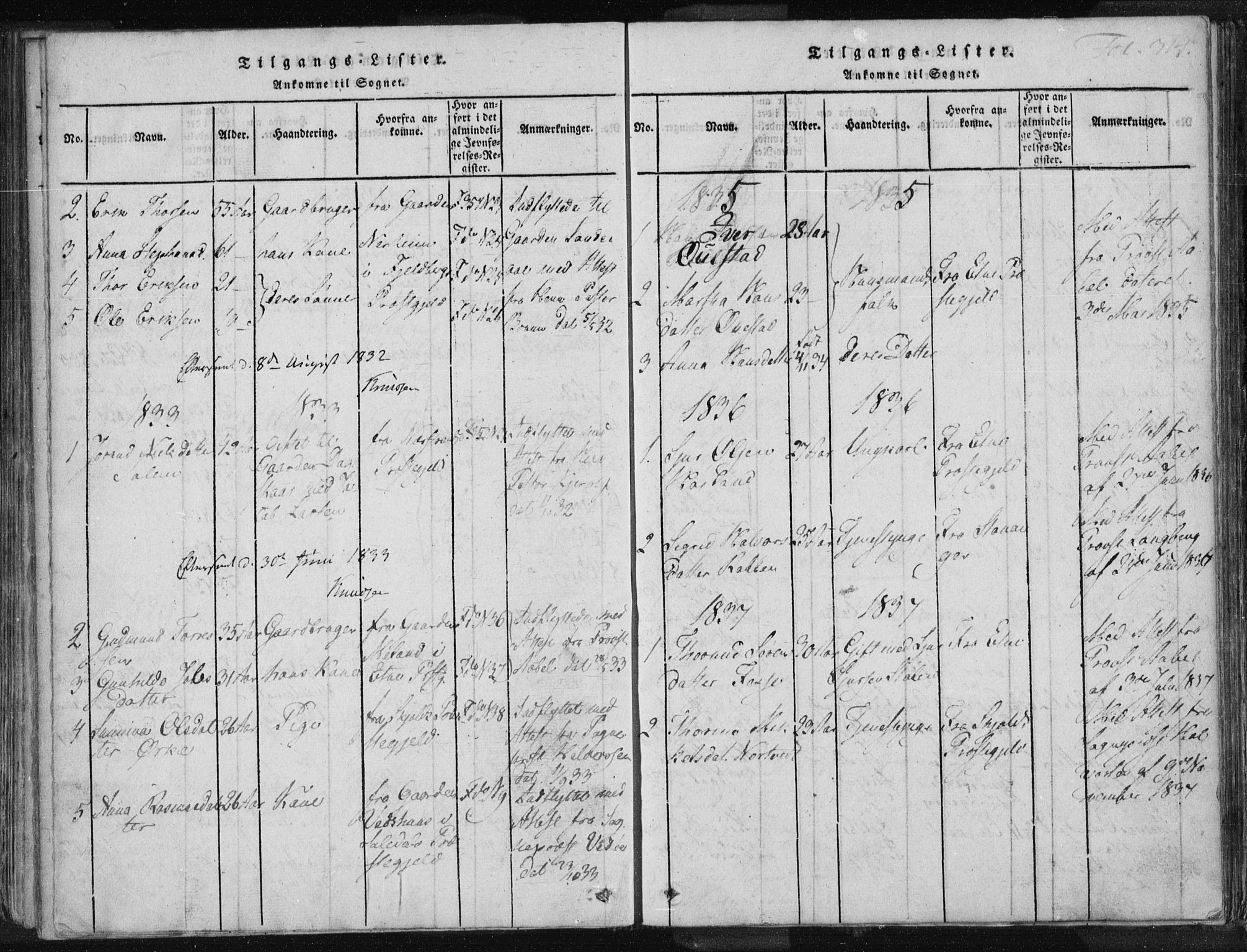 Vikedal sokneprestkontor, AV/SAST-A-101840/01/IV: Parish register (official) no. A 3, 1817-1850, p. 314