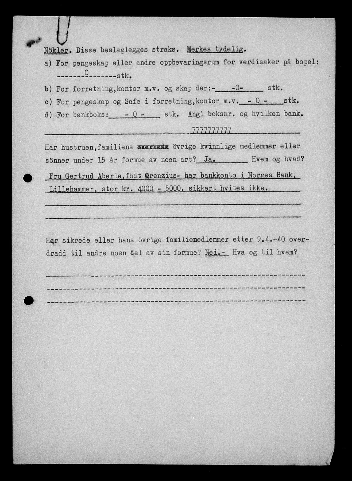 Justisdepartementet, Tilbakeføringskontoret for inndratte formuer, RA/S-1564/H/Hc/Hcd/L0989: --, 1945-1947, p. 117