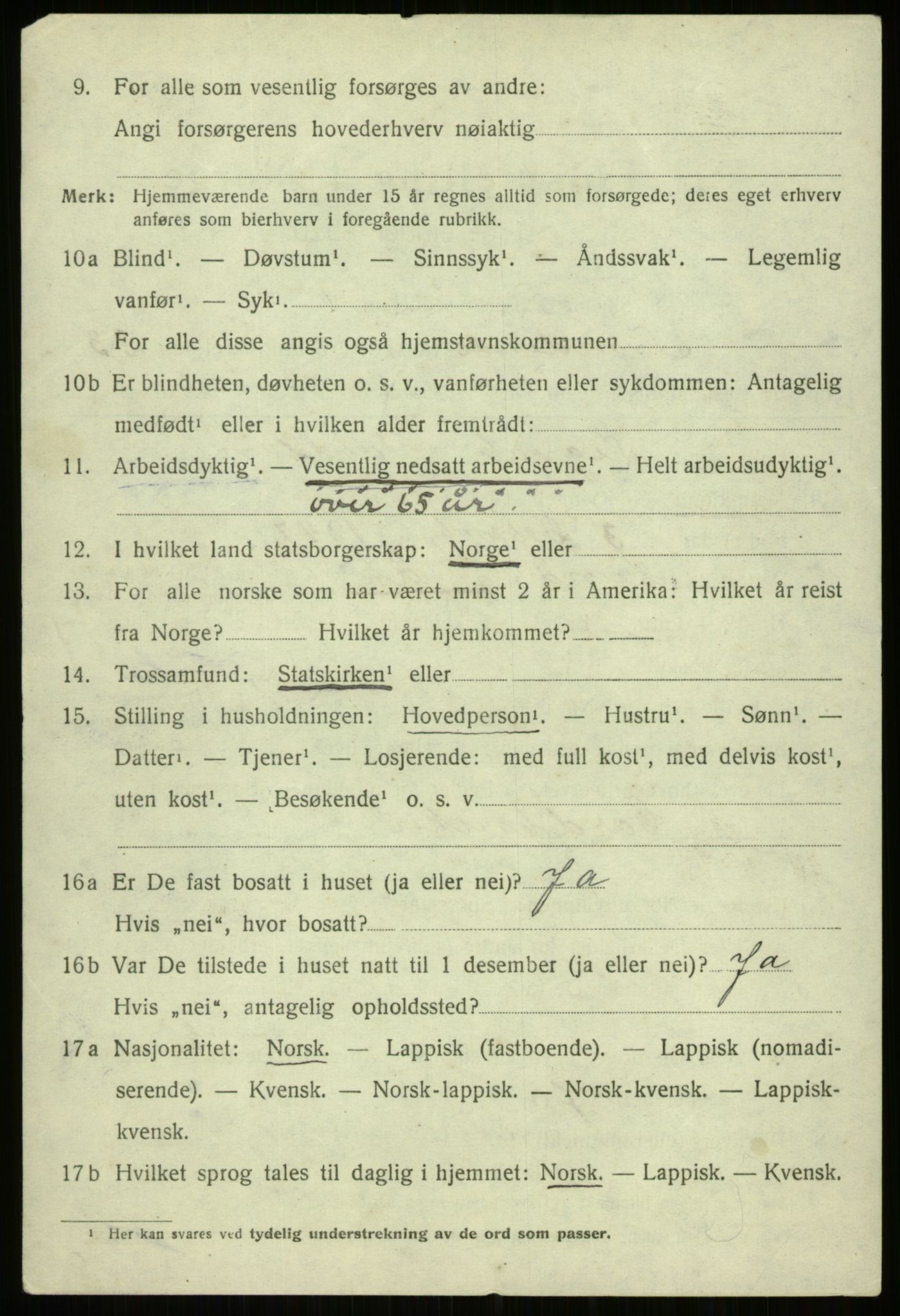 SATØ, 1920 census for Trondenes, 1920, p. 17891