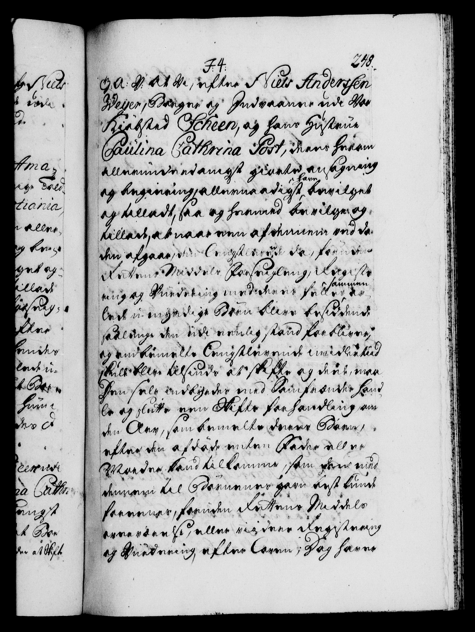 Danske Kanselli 1572-1799, AV/RA-EA-3023/F/Fc/Fca/Fcaa/L0026: Norske registre, 1729-1730, p. 248a