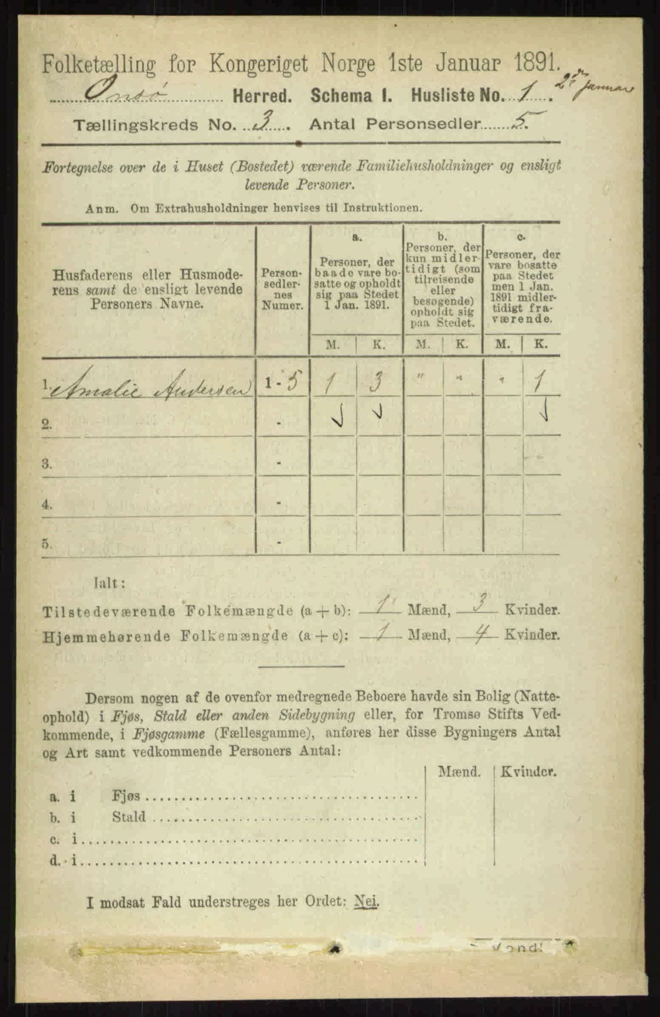 RA, 1891 census for 0134 Onsøy, 1891, p. 1497