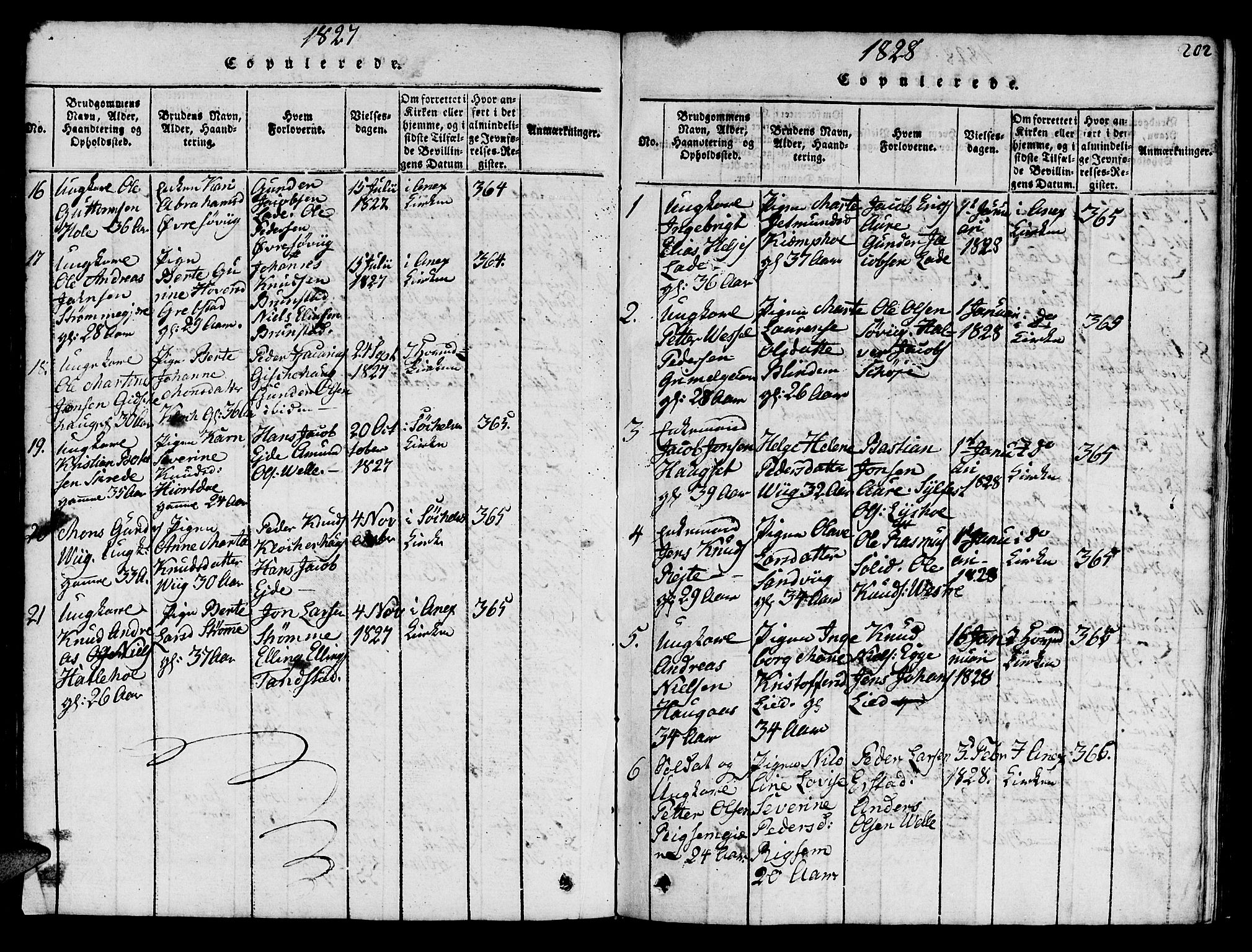 Ministerialprotokoller, klokkerbøker og fødselsregistre - Møre og Romsdal, AV/SAT-A-1454/522/L0322: Parish register (copy) no. 522C01, 1816-1830, p. 202