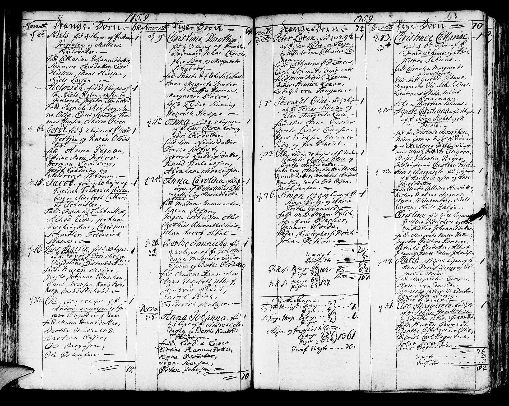 Korskirken sokneprestembete, SAB/A-76101/H/Haa/L0005: Parish register (official) no. A 5, 1751-1789, p. 63