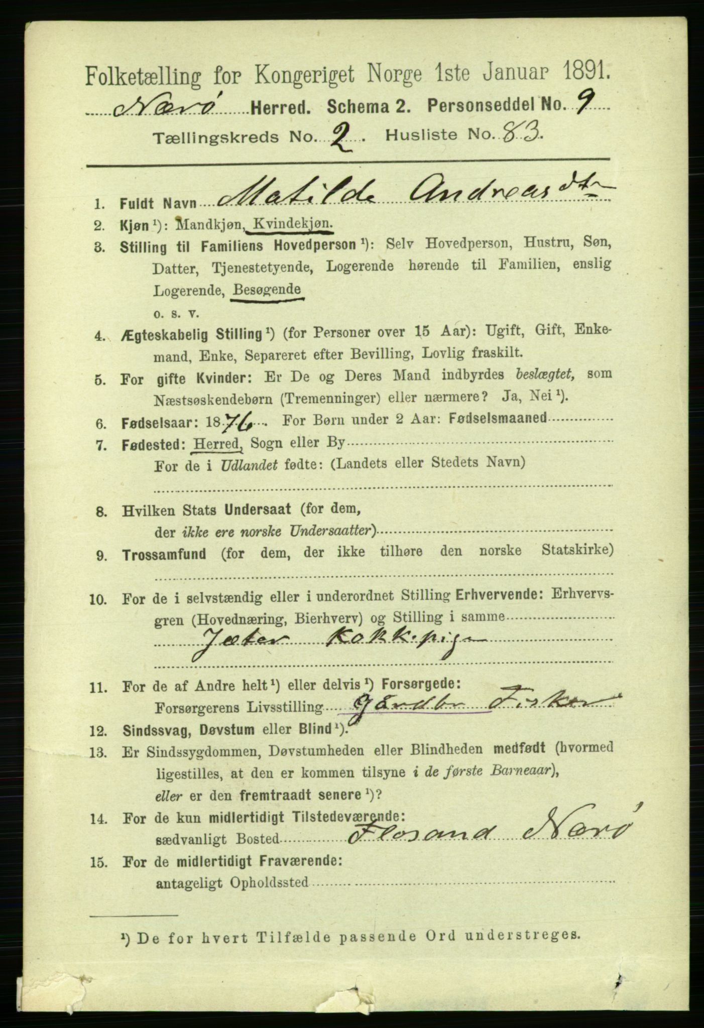 RA, 1891 census for 1751 Nærøy, 1891, p. 1214