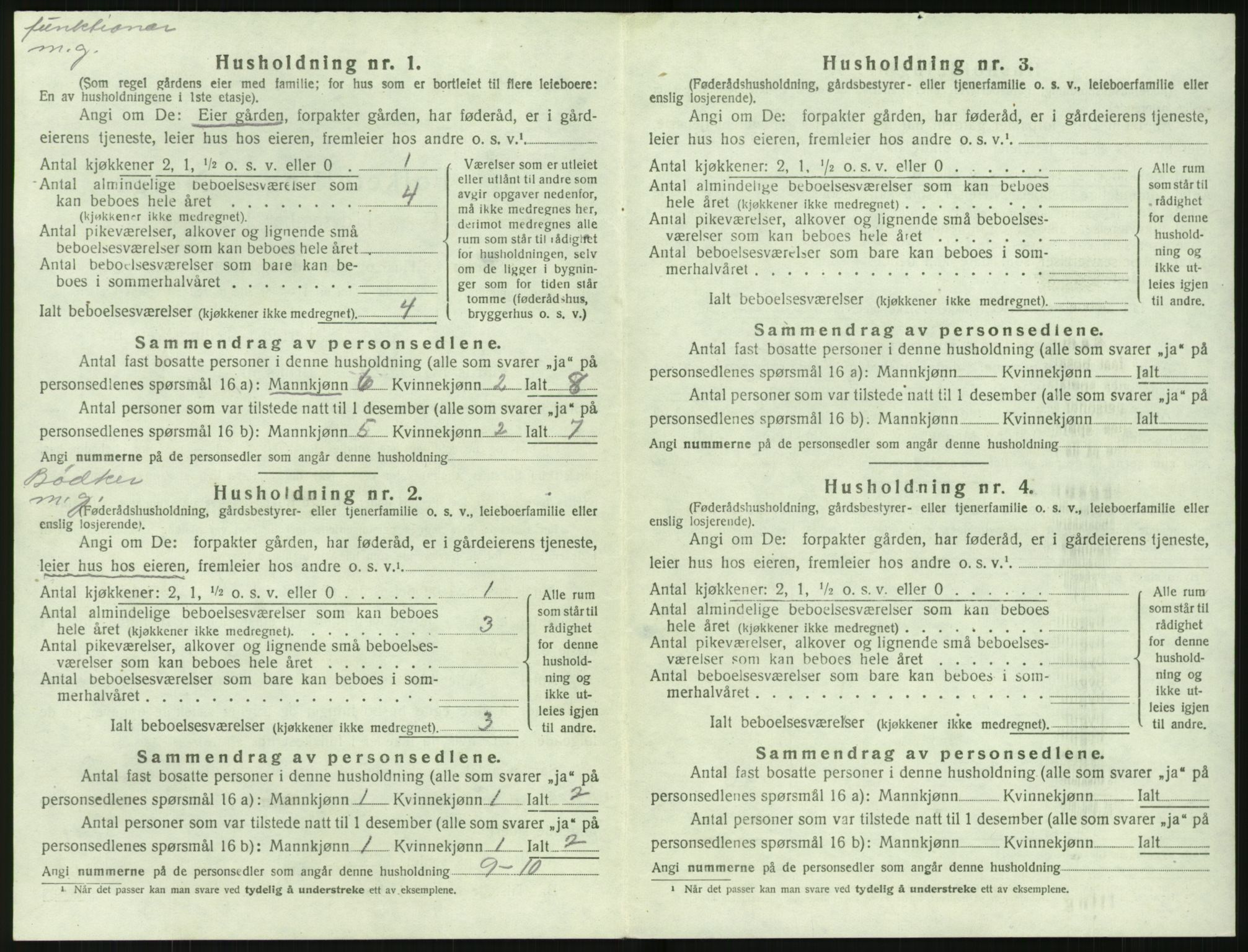 SAK, 1920 census for Stokken, 1920, p. 459