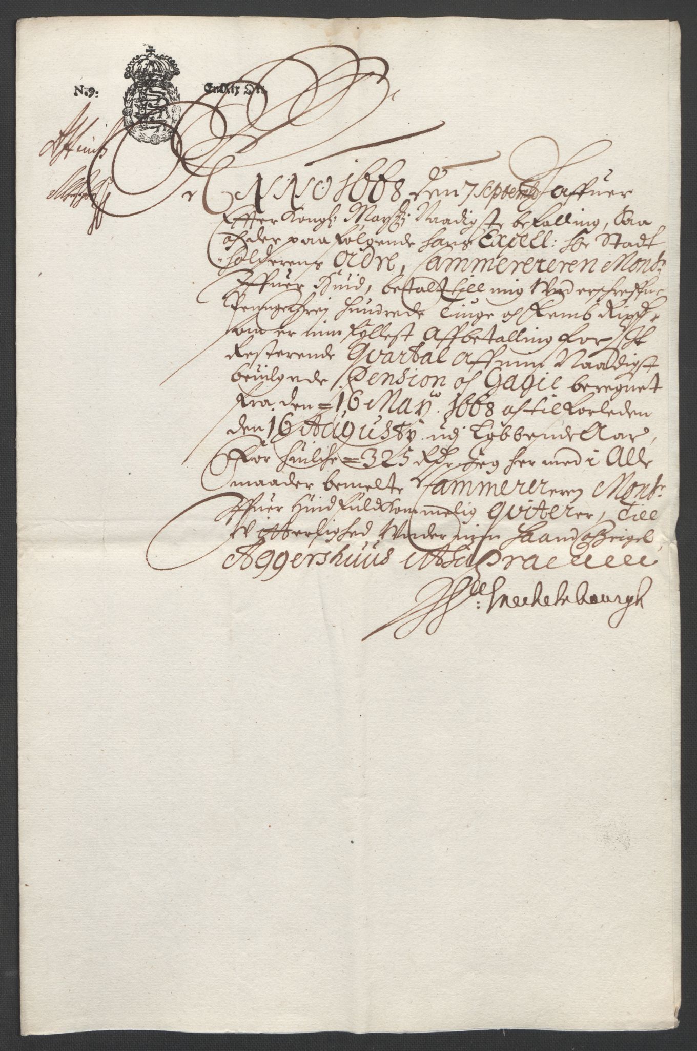 Rentekammeret inntil 1814, Reviderte regnskaper, Stiftamtstueregnskaper, Landkommissariatet på Akershus og Akershus stiftamt, RA/EA-5869/R/Rb/L0054: Akershus stiftamt, 1668