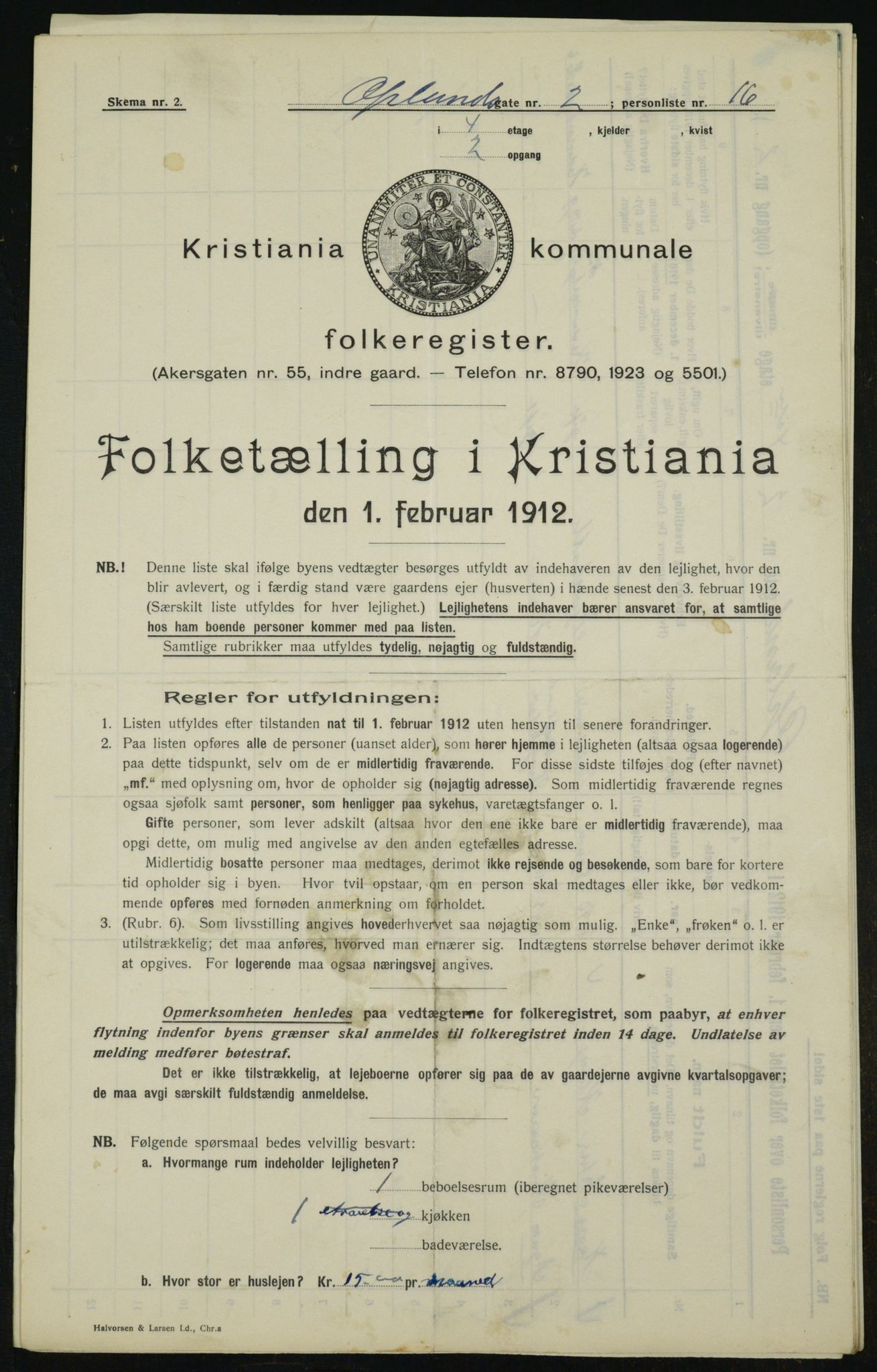 OBA, Municipal Census 1912 for Kristiania, 1912, p. 76328