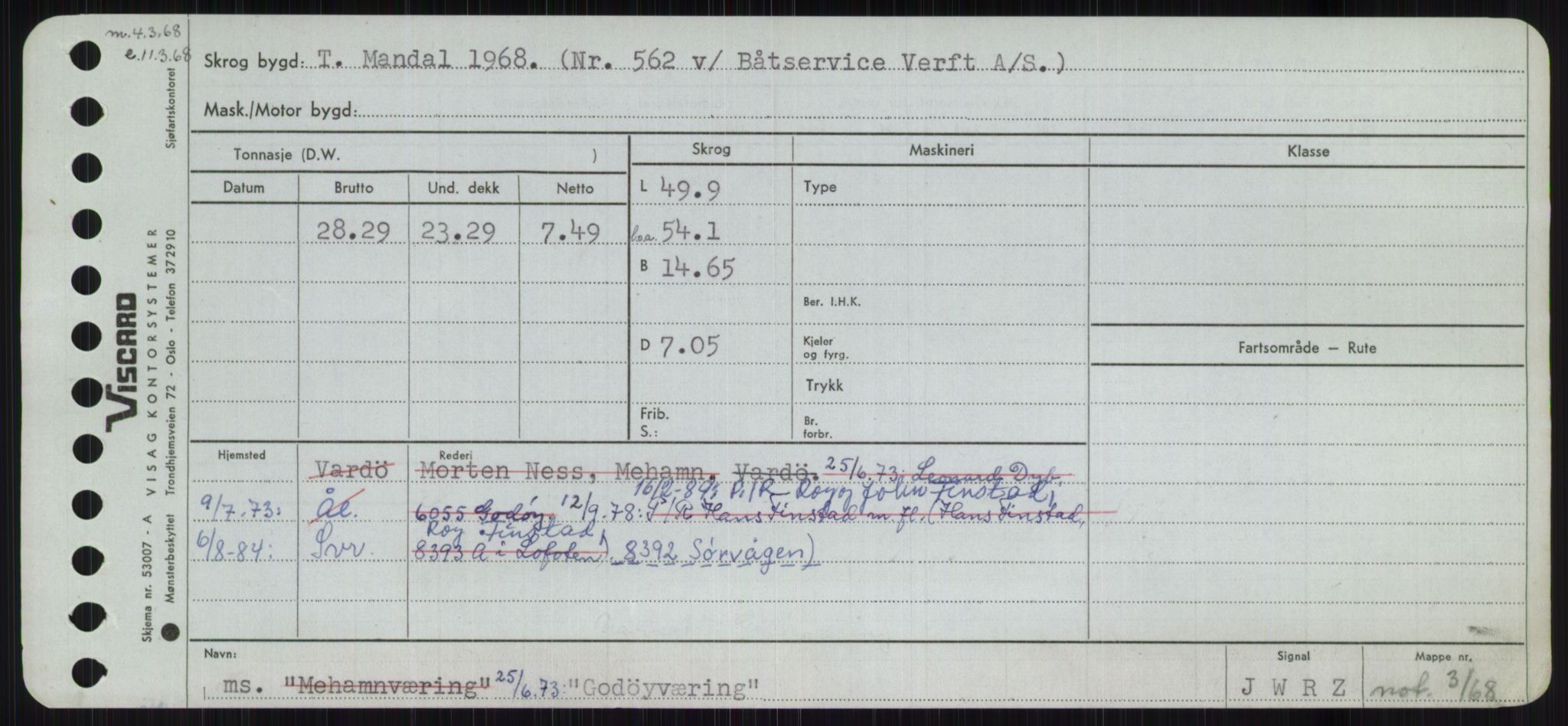 Sjøfartsdirektoratet med forløpere, Skipsmålingen, RA/S-1627/H/Ha/L0002/0002: Fartøy, Eik-Hill / Fartøy, G-Hill, p. 197