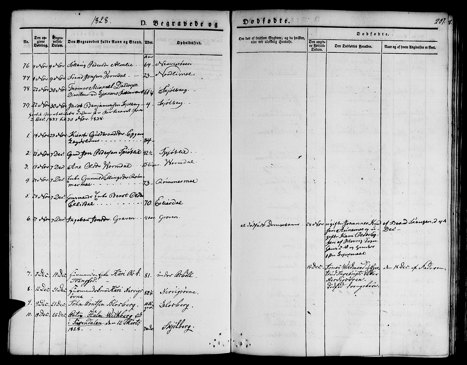 Ministerialprotokoller, klokkerbøker og fødselsregistre - Sør-Trøndelag, SAT/A-1456/668/L0804: Parish register (official) no. 668A04, 1826-1839, p. 207