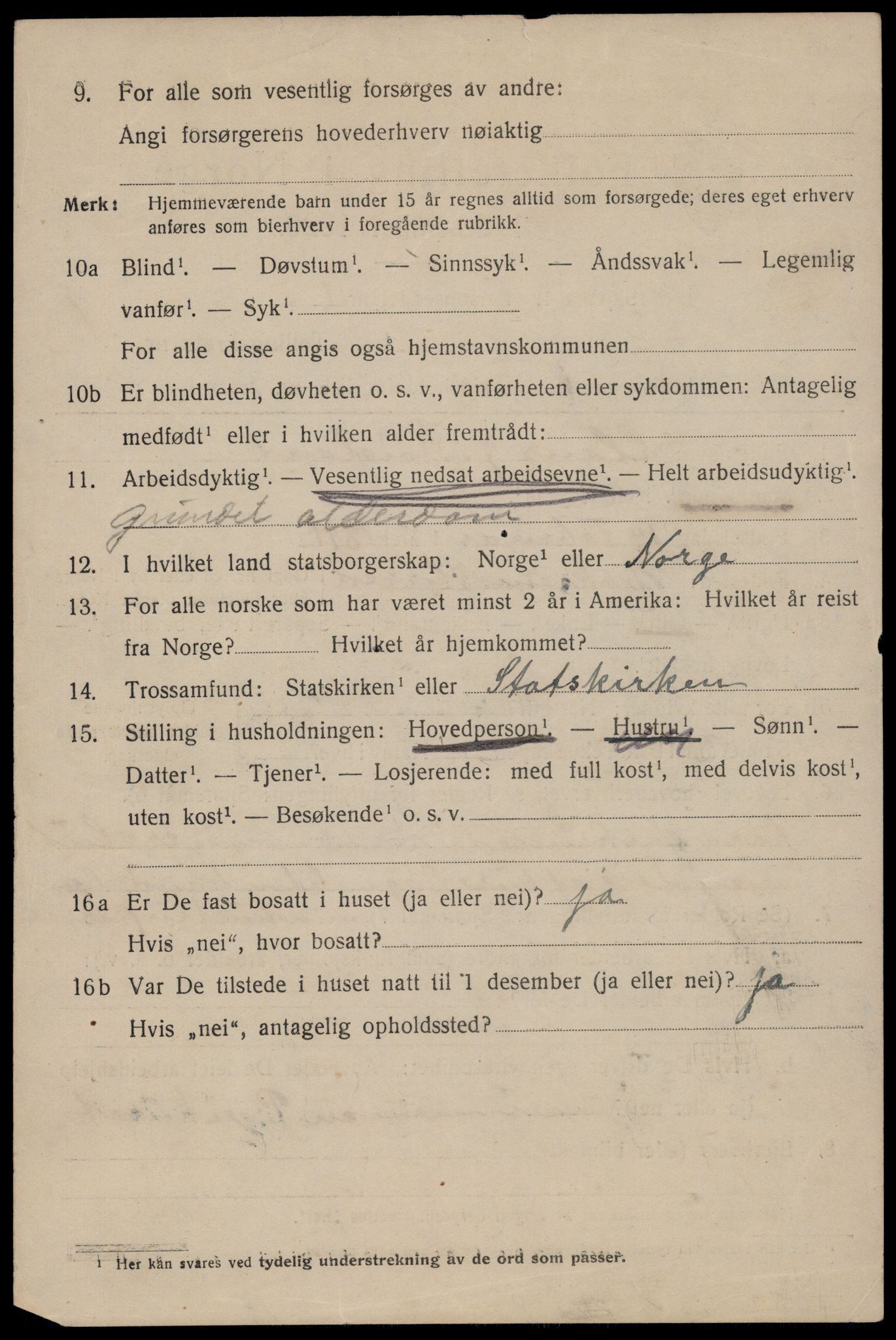 SAST, 1920 census for Stavanger, 1920, p. 33195