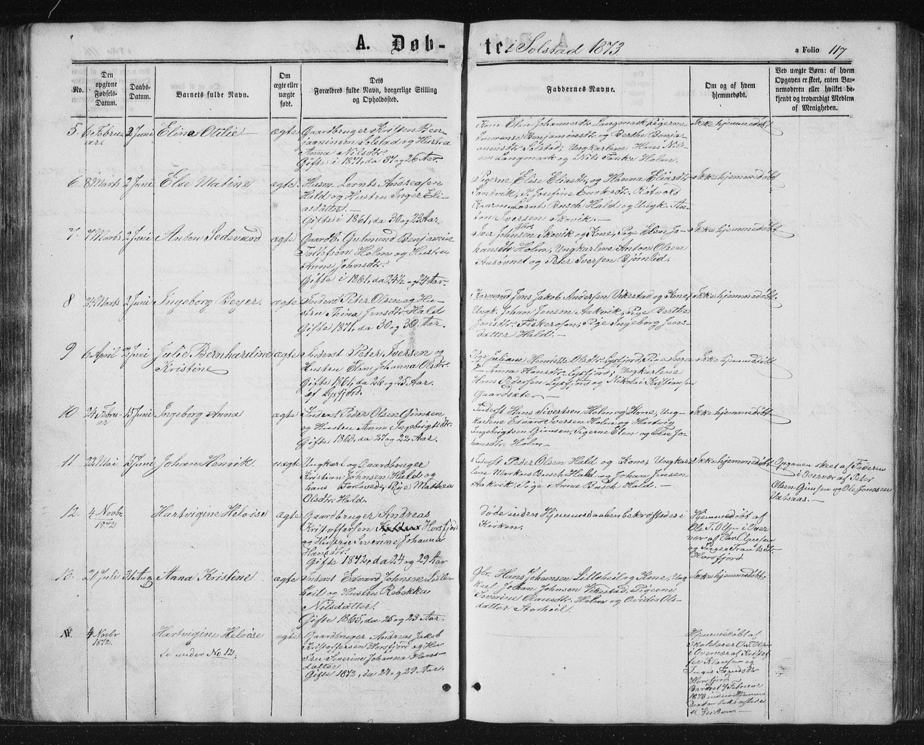 Ministerialprotokoller, klokkerbøker og fødselsregistre - Nordland, AV/SAT-A-1459/810/L0159: Parish register (copy) no. 810C02 /2, 1863-1883, p. 117