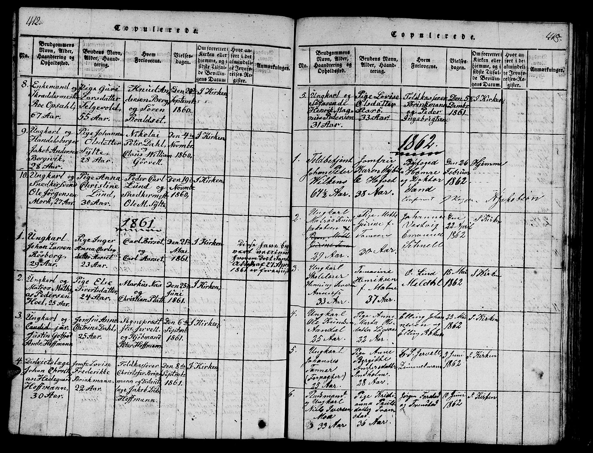 Ministerialprotokoller, klokkerbøker og fødselsregistre - Møre og Romsdal, AV/SAT-A-1454/558/L0700: Parish register (copy) no. 558C01, 1818-1868, p. 412-413