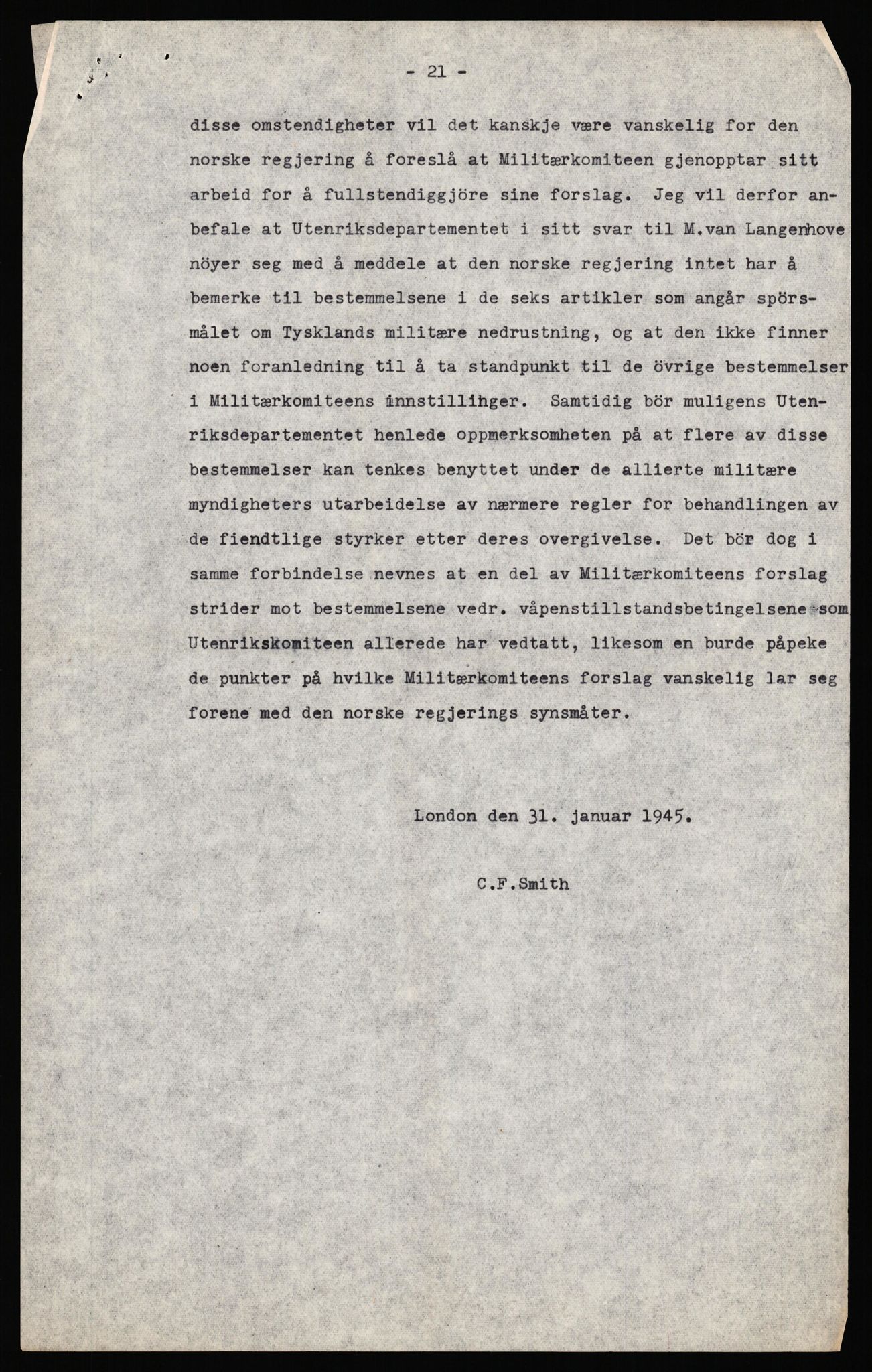 Forsvaret, Forsvarets krigshistoriske avdeling, AV/RA-RAFA-2017/Y/Yf/L0210: II.C.11.2130-2136 - Den norske regjering i London., 1940-1959, p. 489