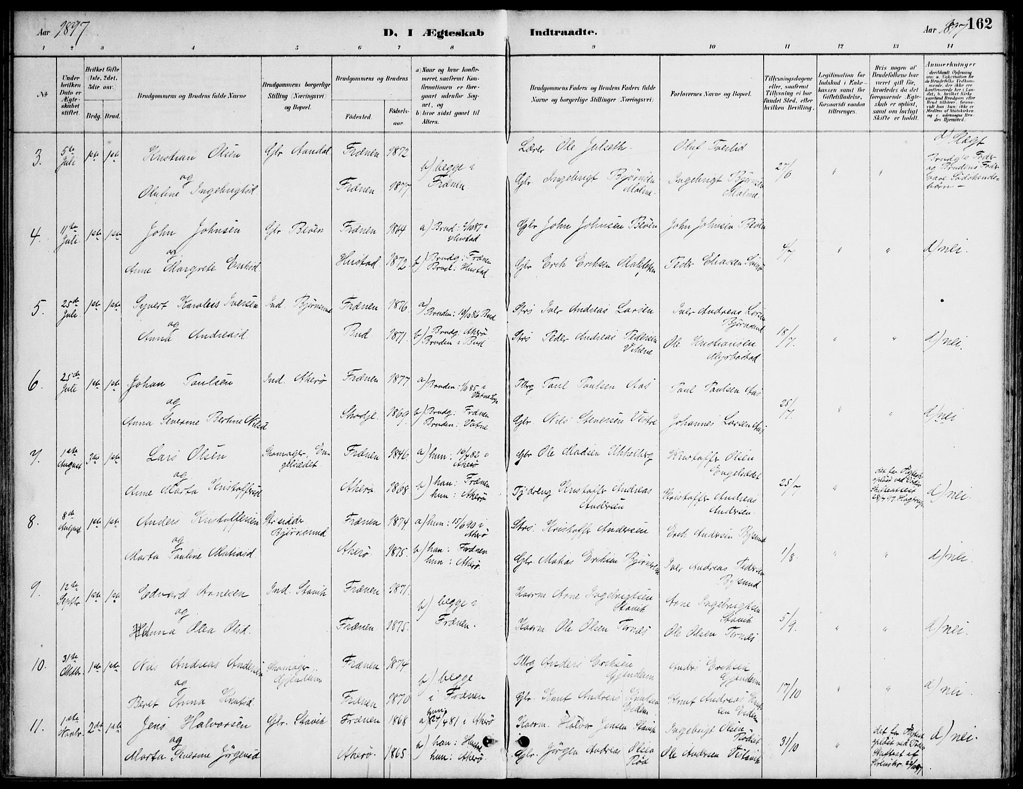 Ministerialprotokoller, klokkerbøker og fødselsregistre - Møre og Romsdal, AV/SAT-A-1454/565/L0750: Parish register (official) no. 565A04, 1887-1905, p. 162