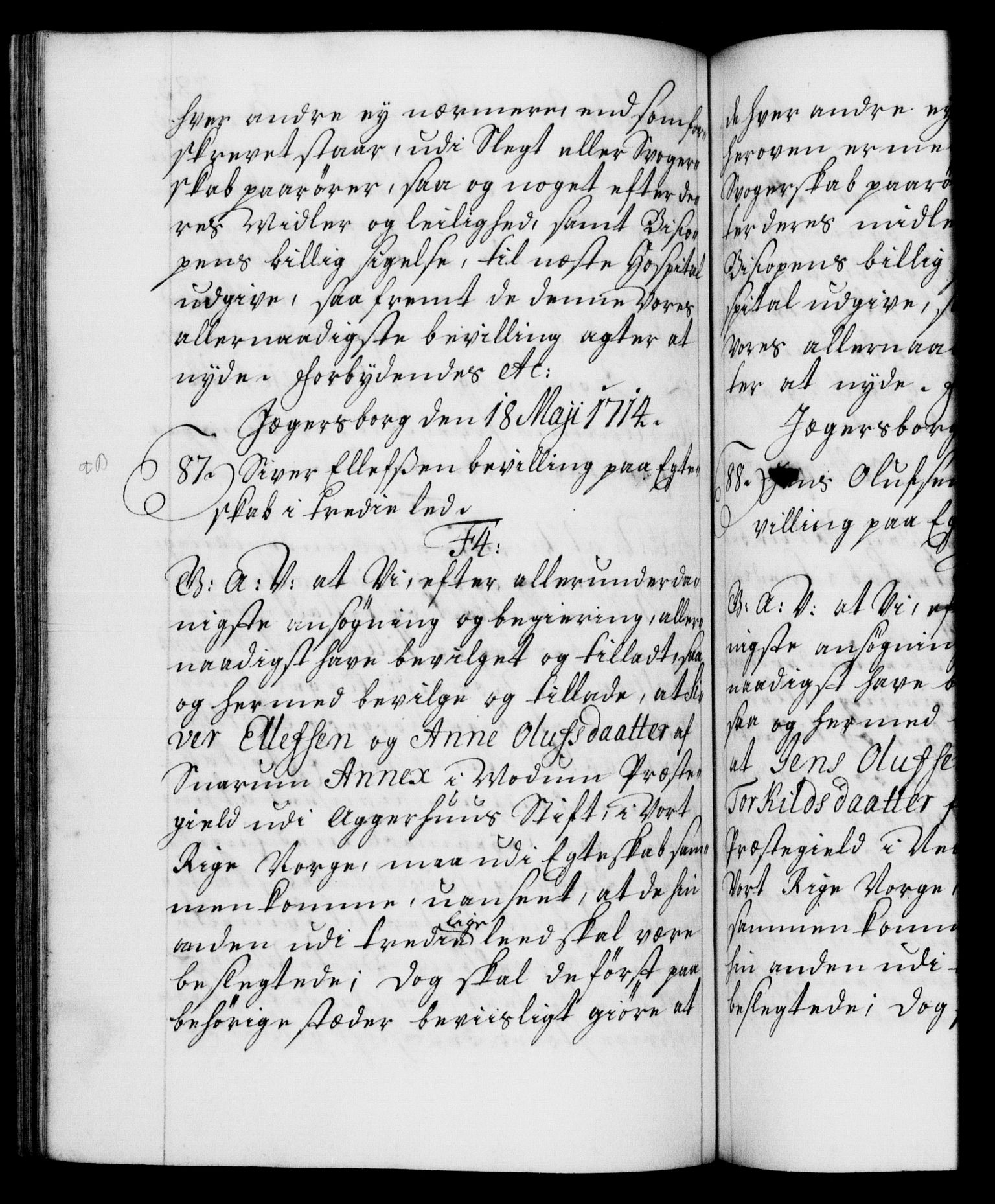 Danske Kanselli 1572-1799, AV/RA-EA-3023/F/Fc/Fca/Fcaa/L0021: Norske registre, 1712-1715, p. 283b