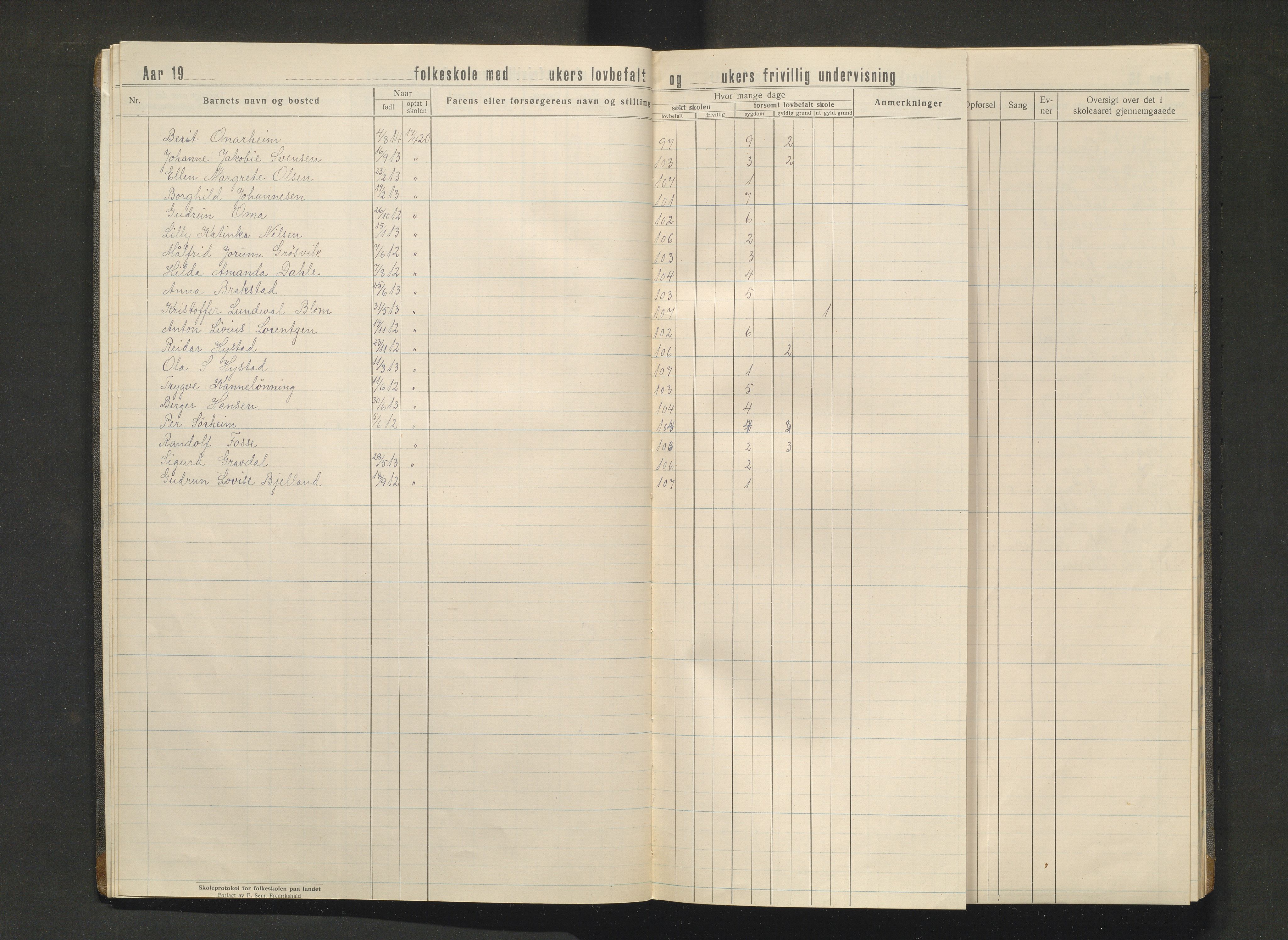 Stord kommune. Barneskulane, IKAH/1221-231/F/Fa/L0011: Skuleprotokoll for Leirvik skule, 1919-1931