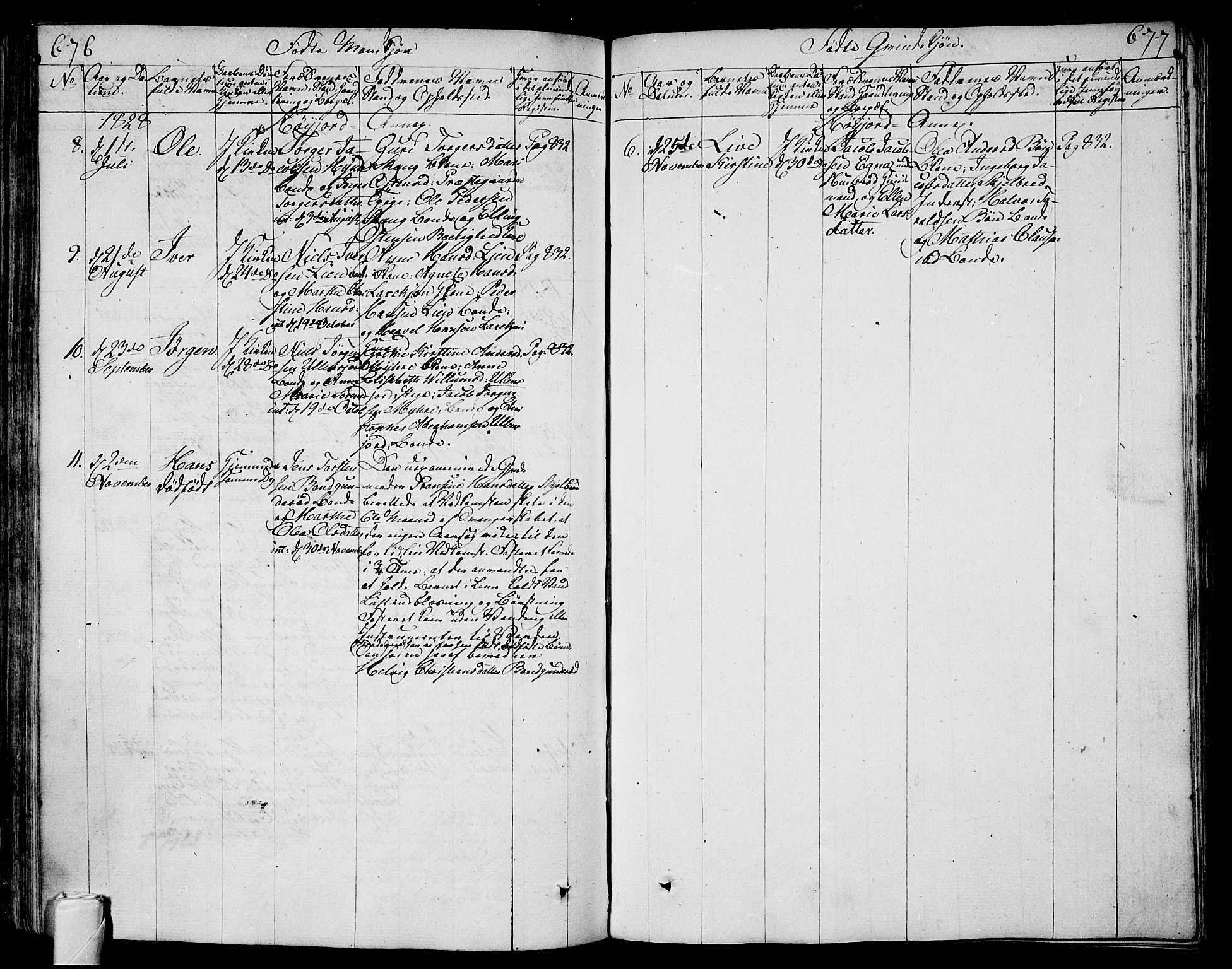 Andebu kirkebøker, SAKO/A-336/F/Fa/L0003: Parish register (official) no. 3 /2, 1815-1828, p. 676-677