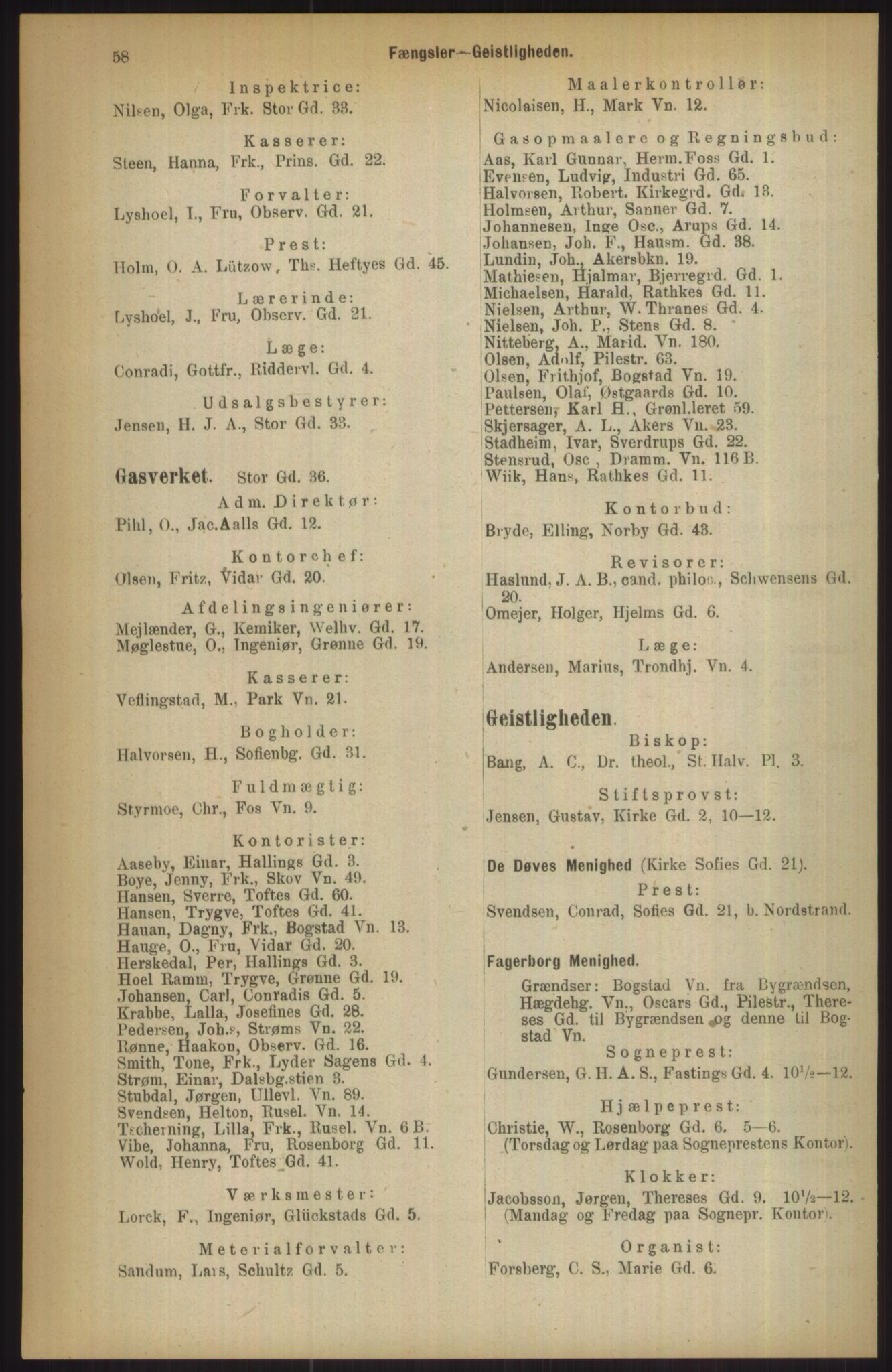 Kristiania/Oslo adressebok, PUBL/-, 1911, p. 58