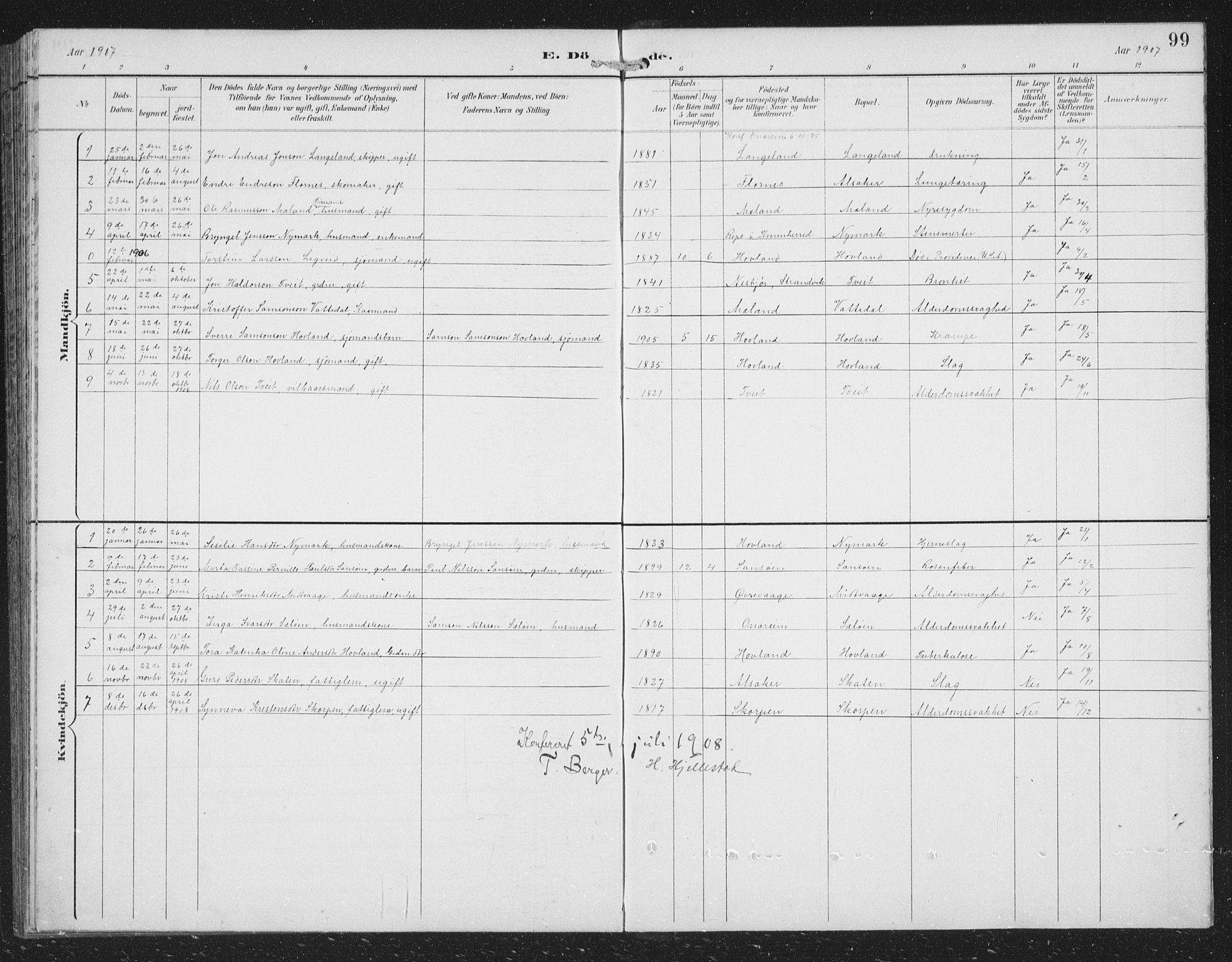 Tysnes sokneprestembete, AV/SAB-A-78601/H/Hab: Parish register (copy) no. C 2, 1896-1907, p. 99