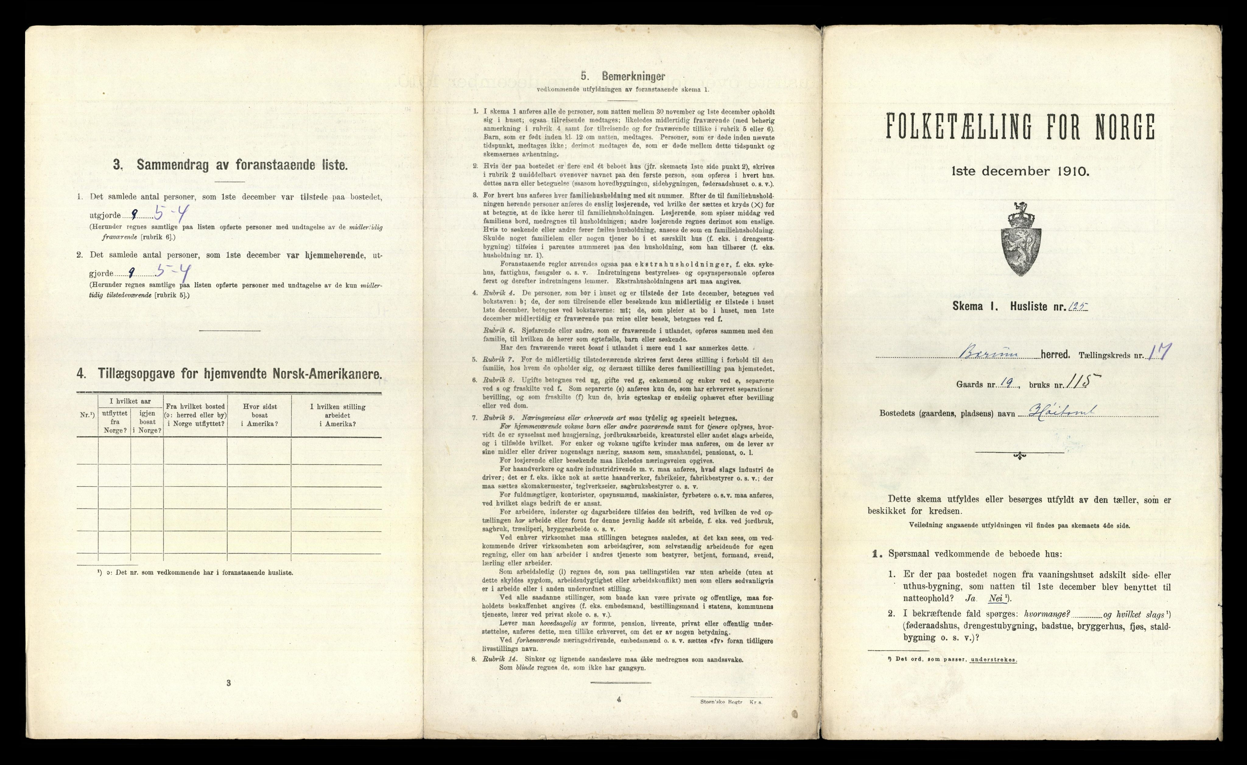 RA, 1910 census for Bærum, 1910, p. 2799