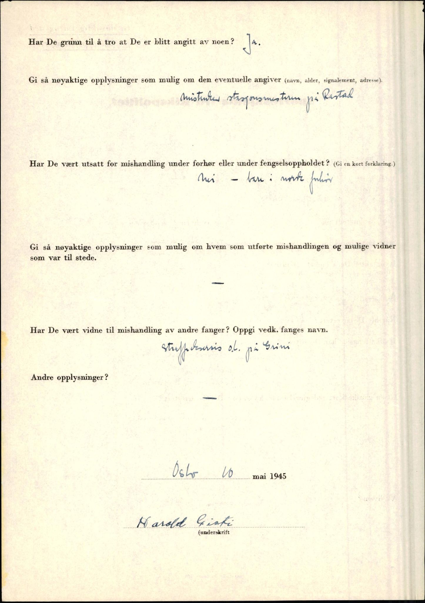 Rikspolitisjefen, AV/RA-S-1560/L/L0005: Gidske, Peder Martin -  Hansell, Georg, 1940-1945, p. 26