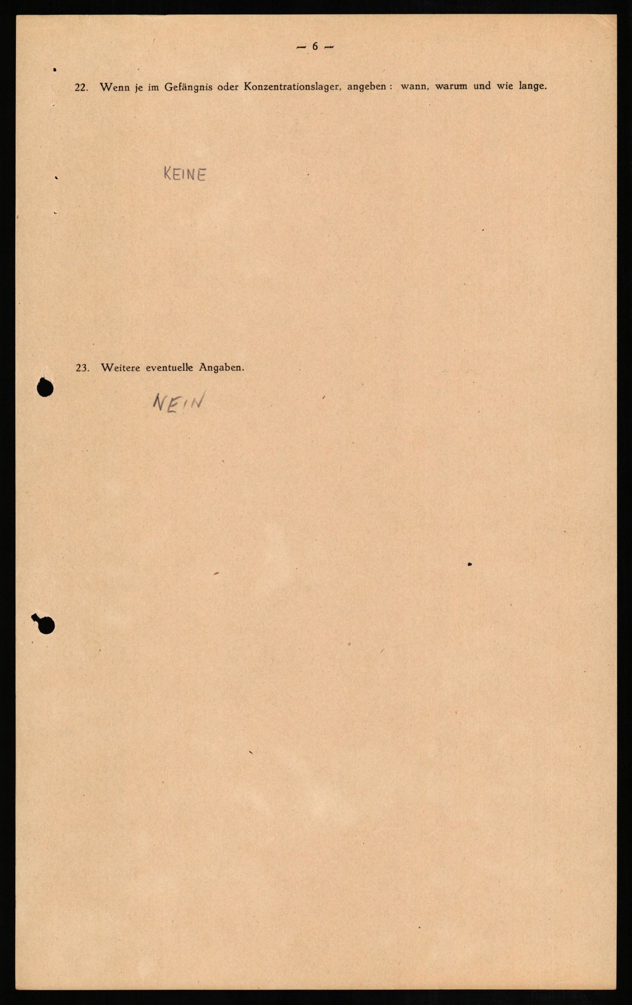 Forsvaret, Forsvarets overkommando II, AV/RA-RAFA-3915/D/Db/L0013: CI Questionaires. Tyske okkupasjonsstyrker i Norge. Tyskere., 1945-1946, p. 68