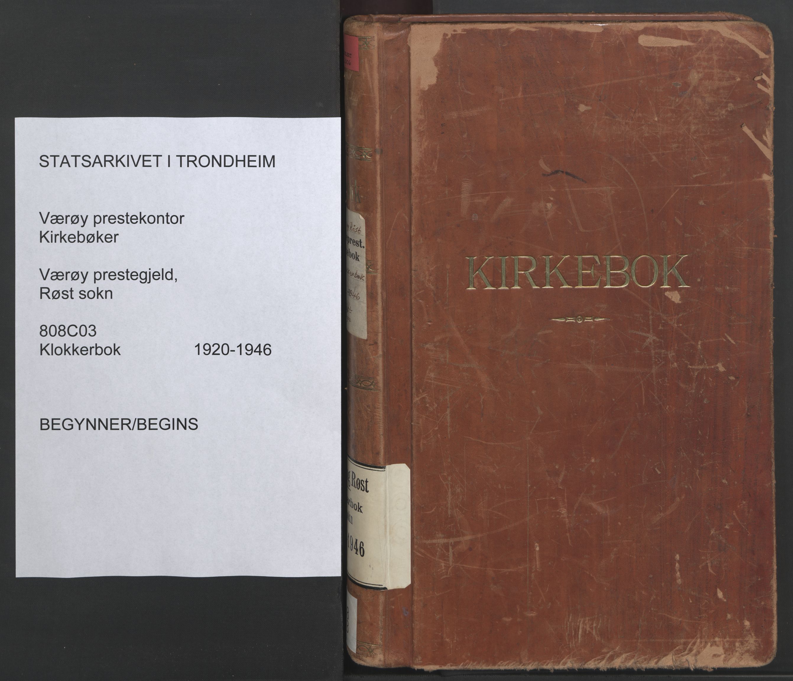 Ministerialprotokoller, klokkerbøker og fødselsregistre - Nordland, AV/SAT-A-1459/808/L0132: Parish register (copy) no. 808C03, 1920-1946