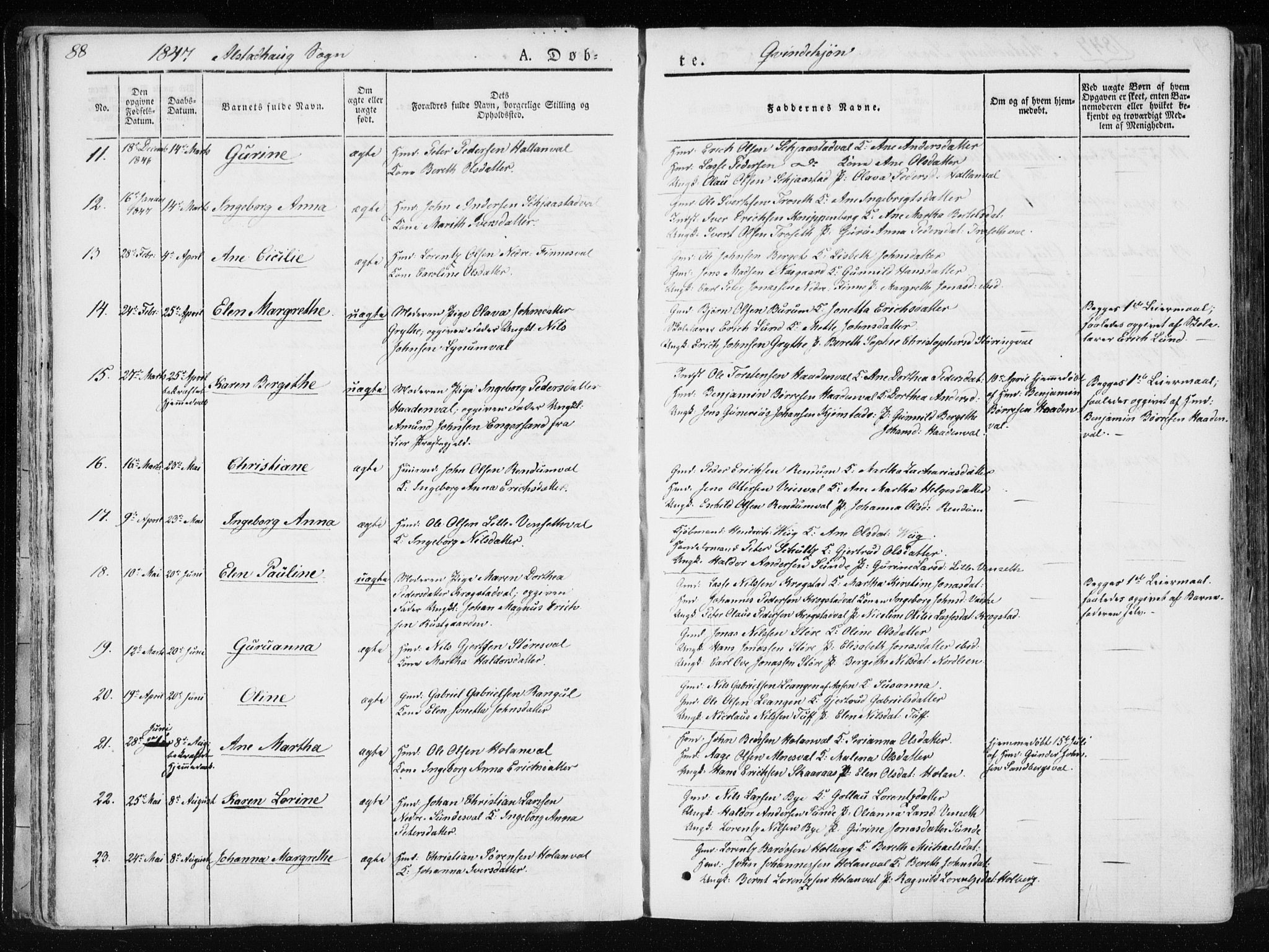 Ministerialprotokoller, klokkerbøker og fødselsregistre - Nord-Trøndelag, AV/SAT-A-1458/717/L0154: Parish register (official) no. 717A06 /1, 1836-1849, p. 88